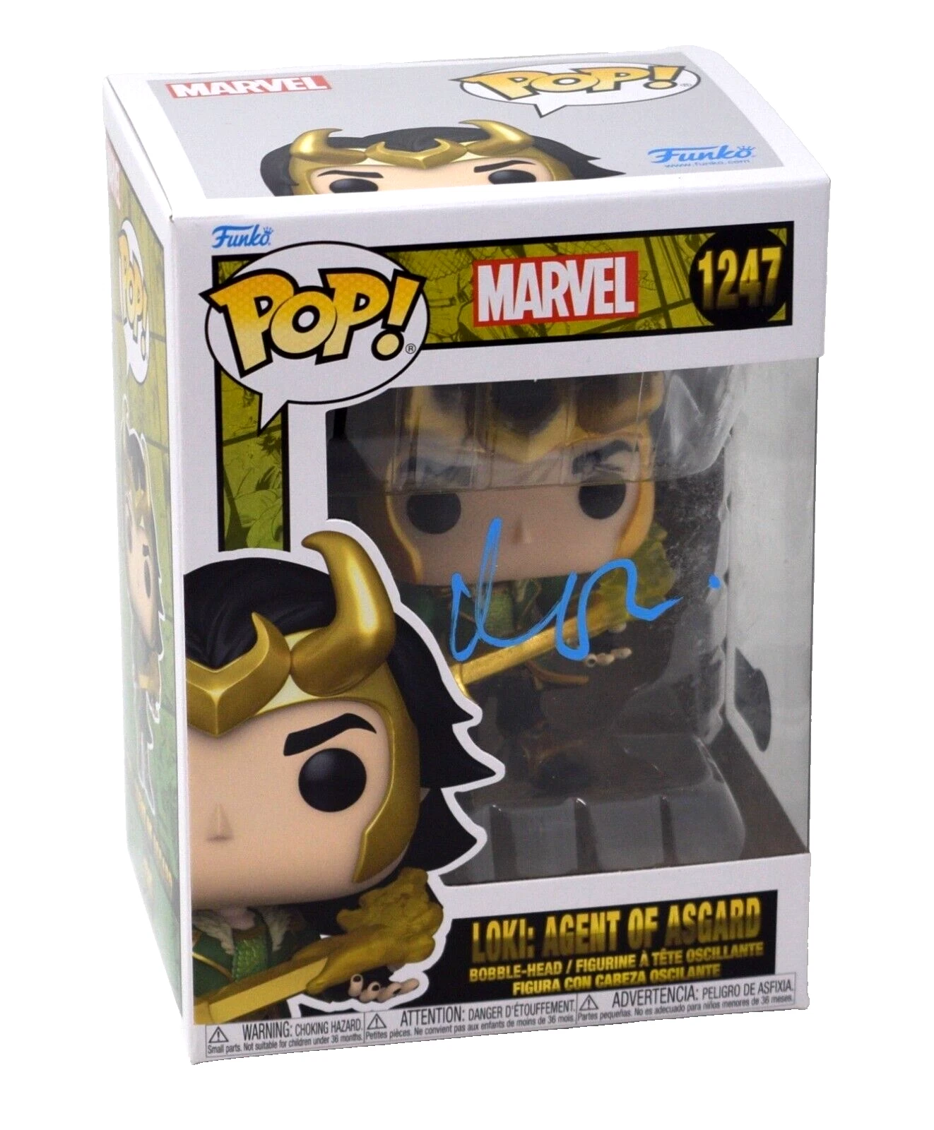 Matt Damon Signed Funko Pop Loki Agent of Asgard Thor Avengers Autograph BAS COA