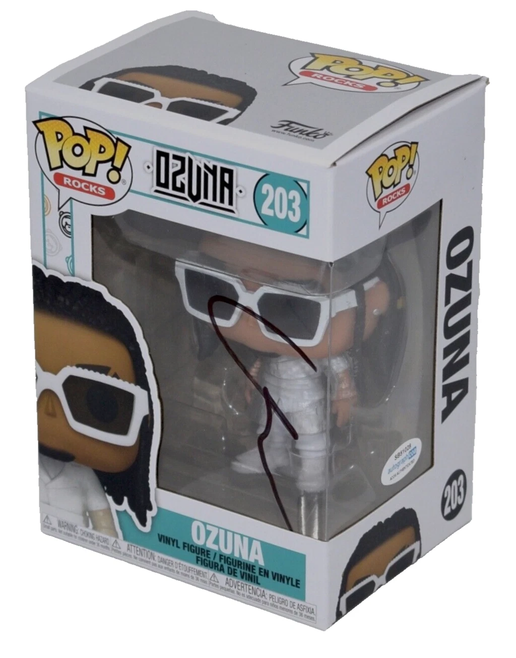 Ozuna Signed Autographed Funko Pop Rocks Vinyl Figure Puerto Rican Singer ACOA