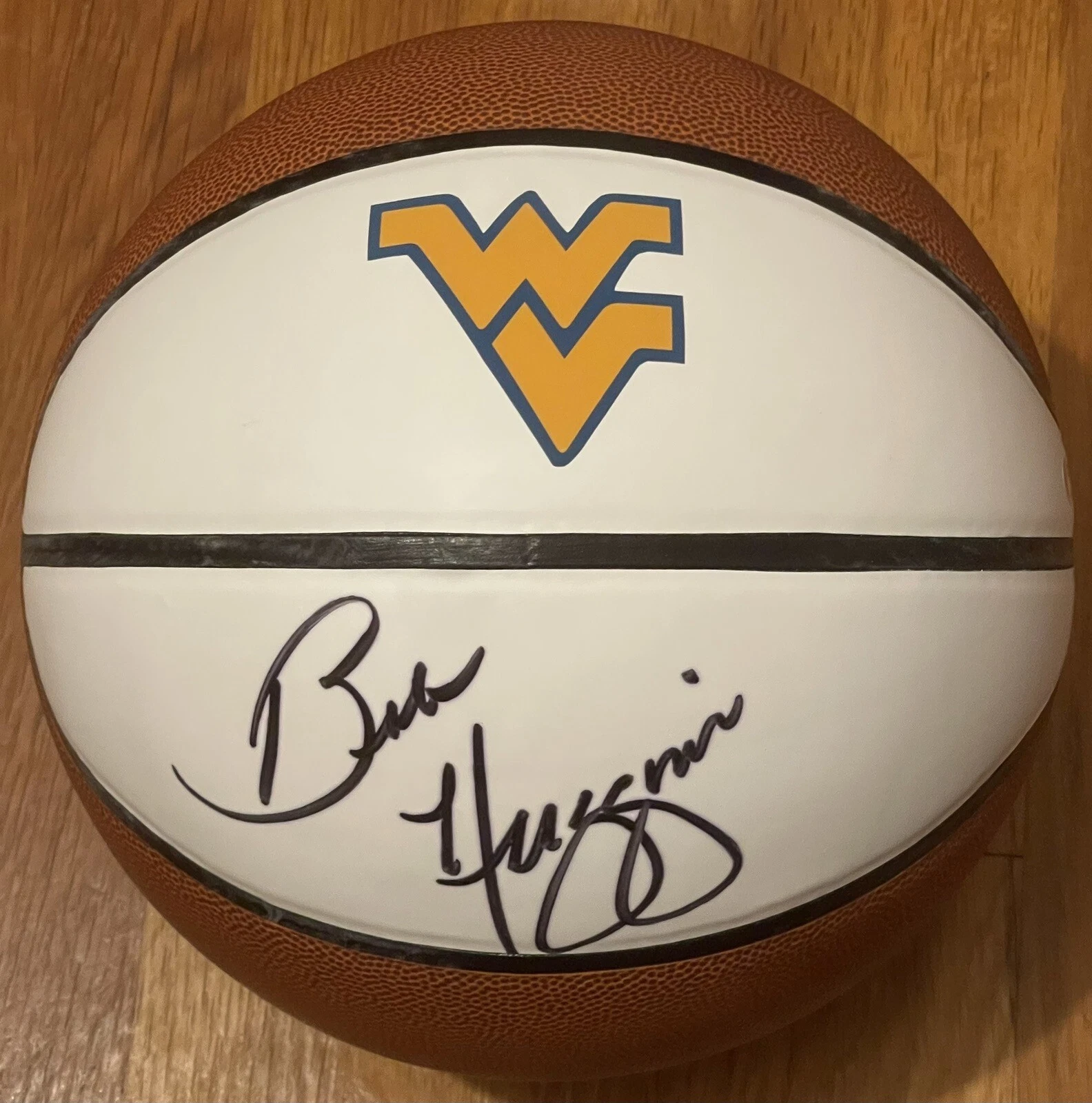 Bob Huggins Signed Autograph West Virginia Mountaineers Logo Basketball PSA/DNA
