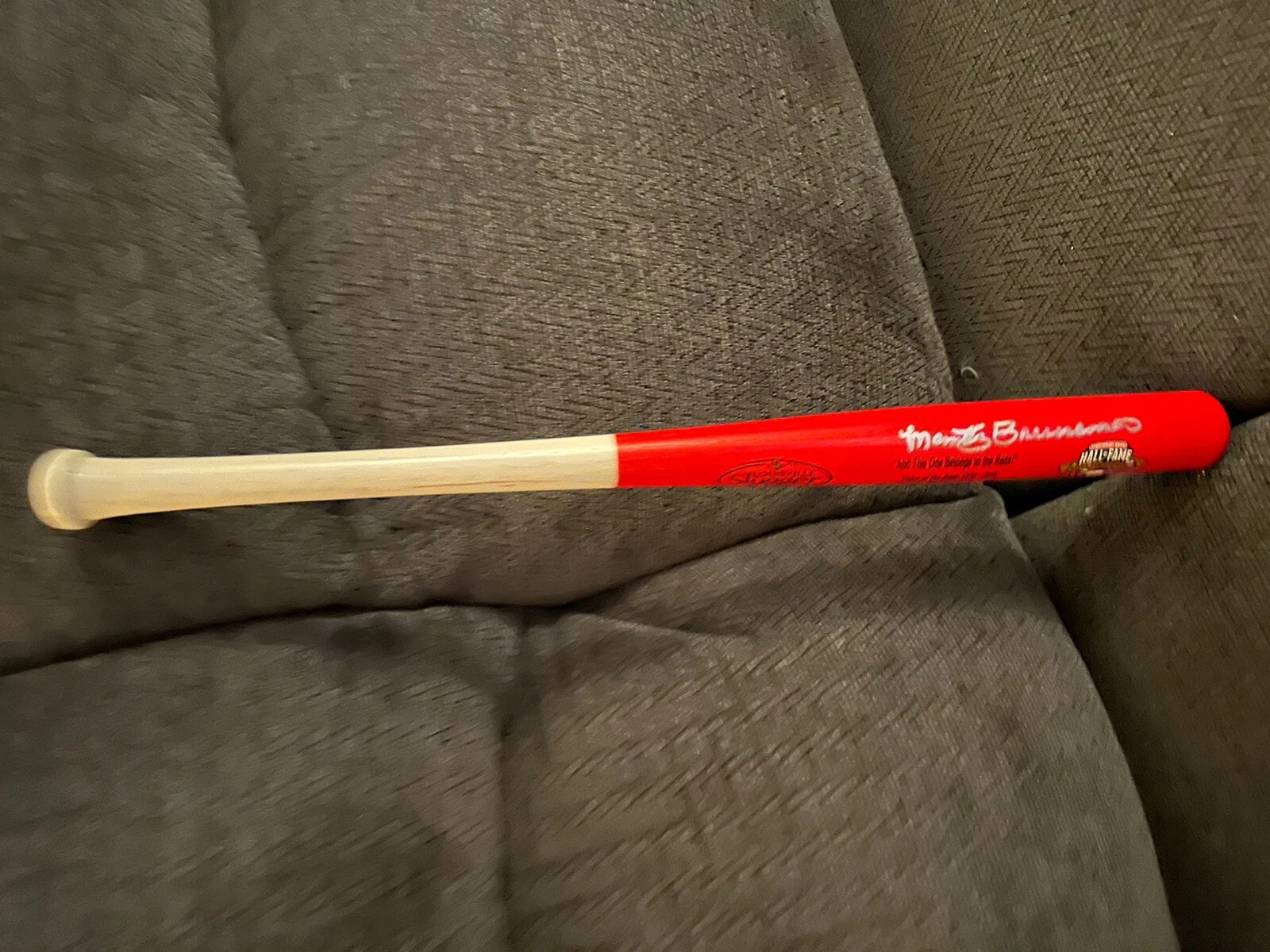 Marty Brennaman Signed Mini Baseball Bat Autographed Cincinnati Reds HOF 2021