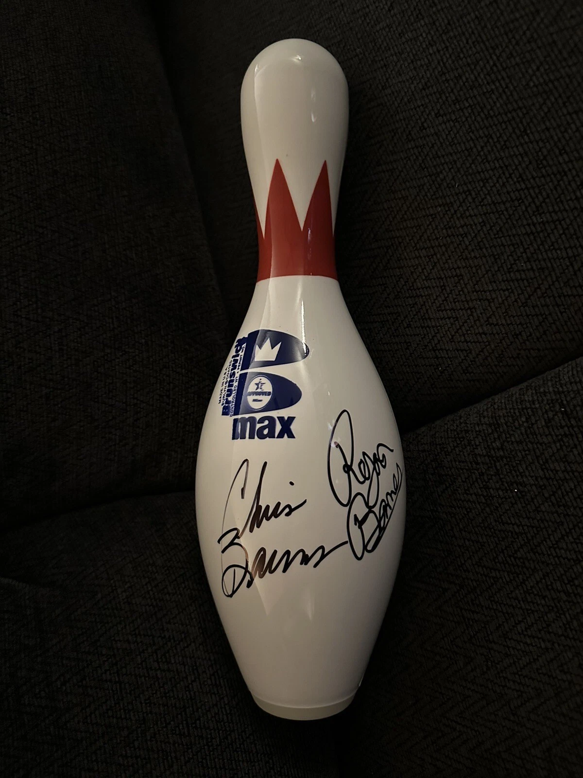 Chris & Ryan Barnes Brunswick PBA Signed Unused Bowling Pin Autographed Unique
