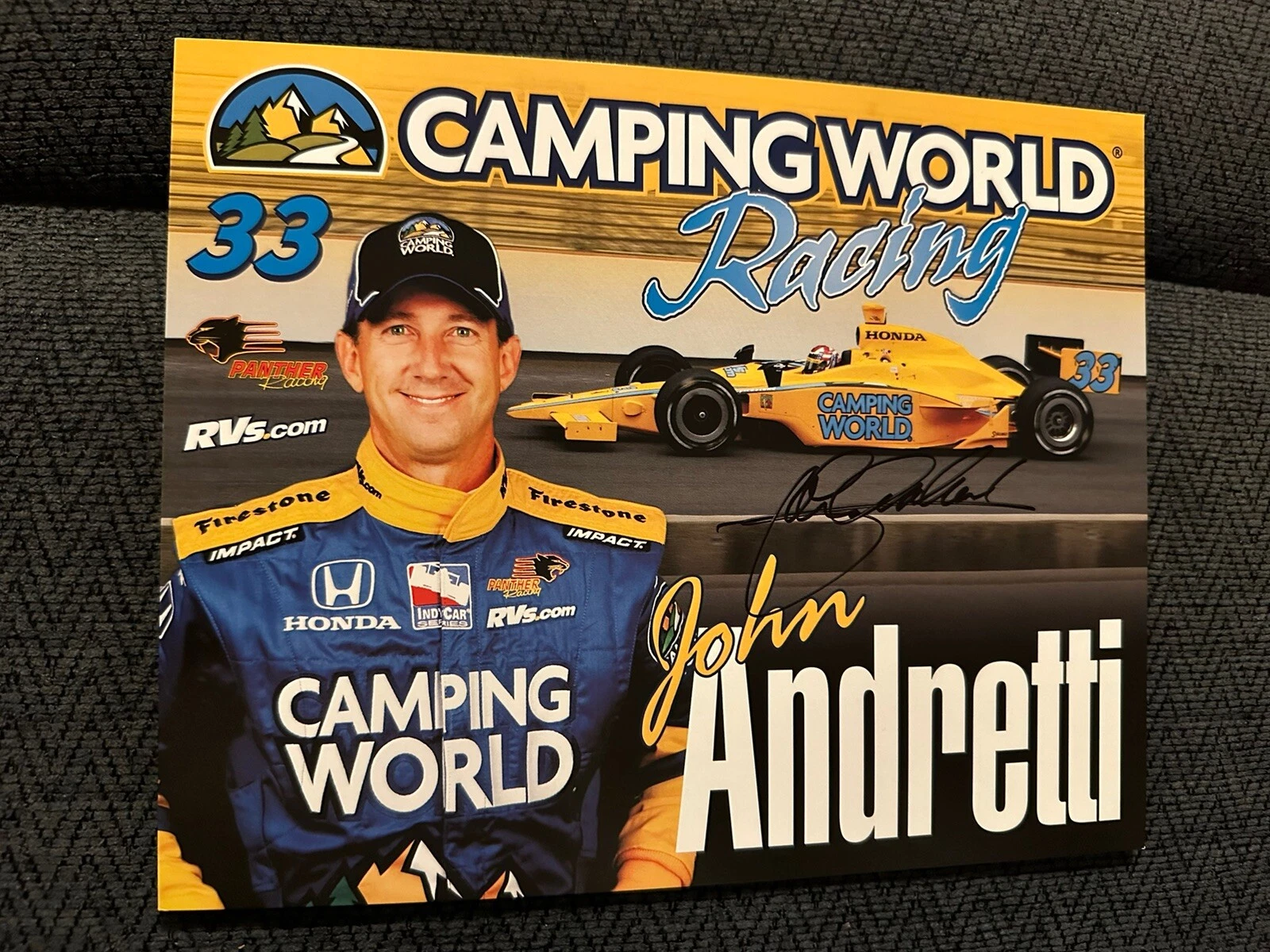John Andretti Signed Indianapolis 500 Promo Hero Card Indy Car 2007