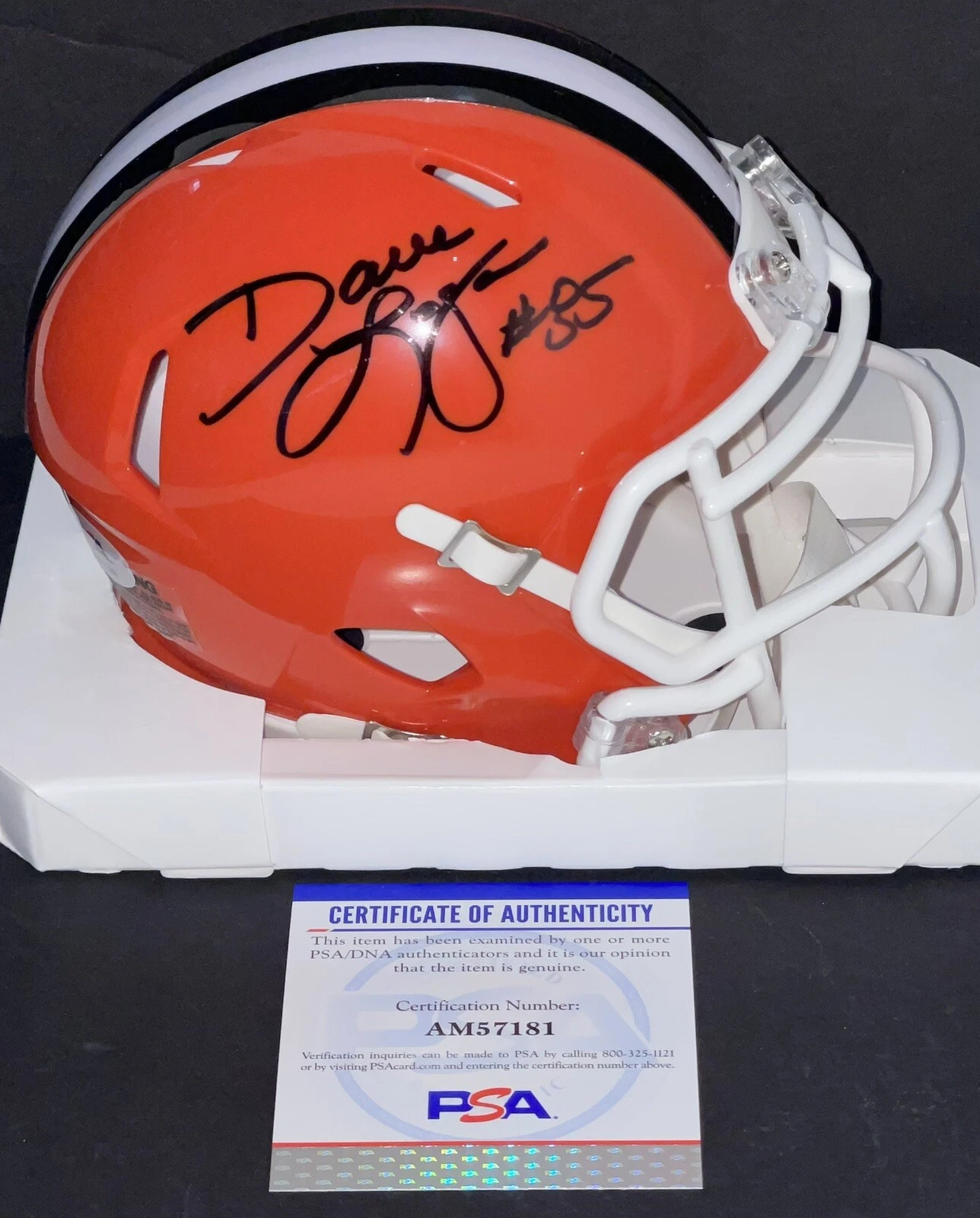 Dave Logan Signed Autographed Cleveland Browns Mini Helmet PSA/DNA