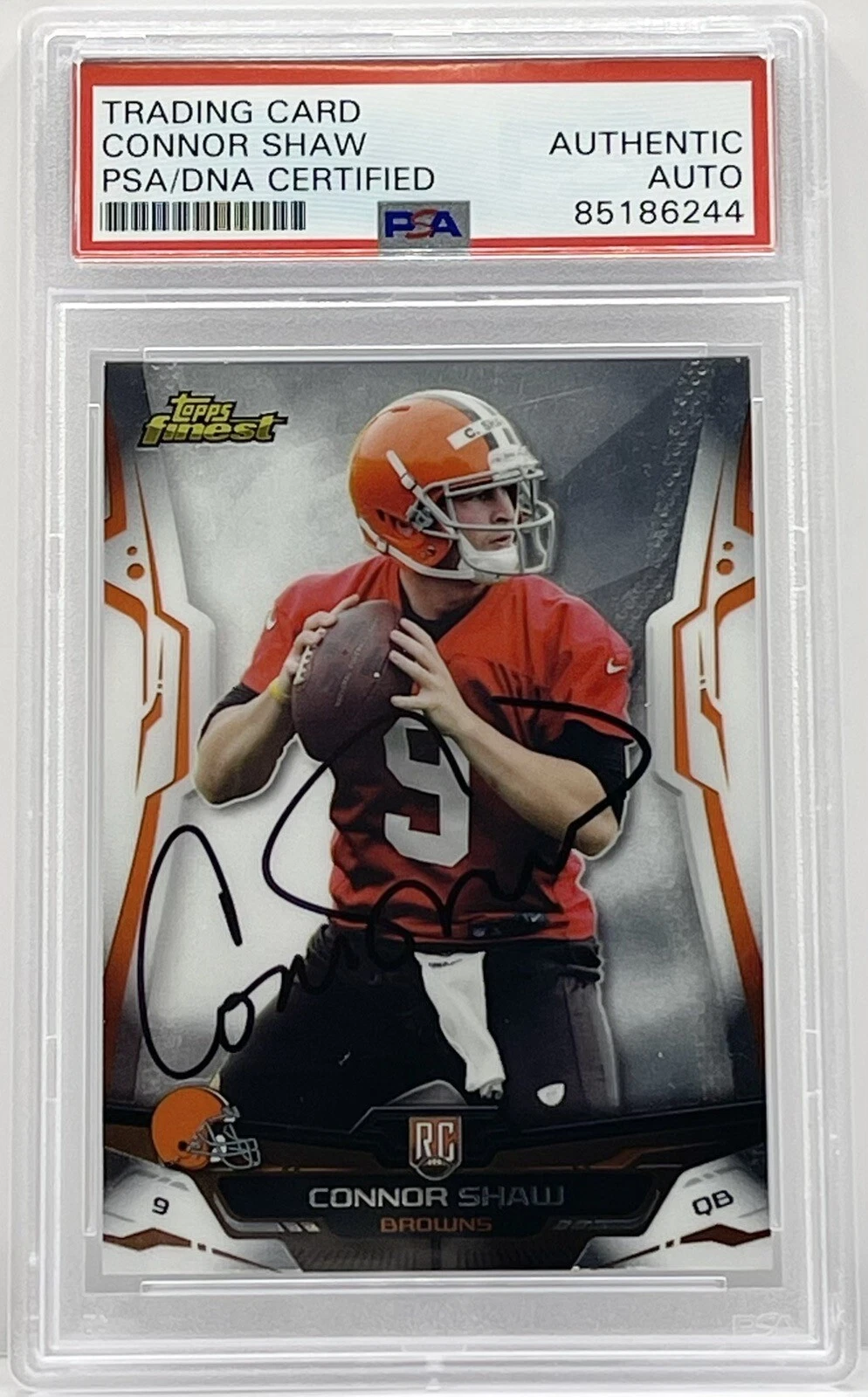 Connor Shaw Signed 2014 Topps Finest Rookie Cleveland Browns PSA/DNA Slabbed