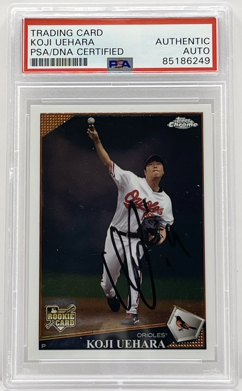 Koji Uehara Signed 2009 Topps Chrome Rookie Card Baltimore O’s PSA/DNA Slabbed