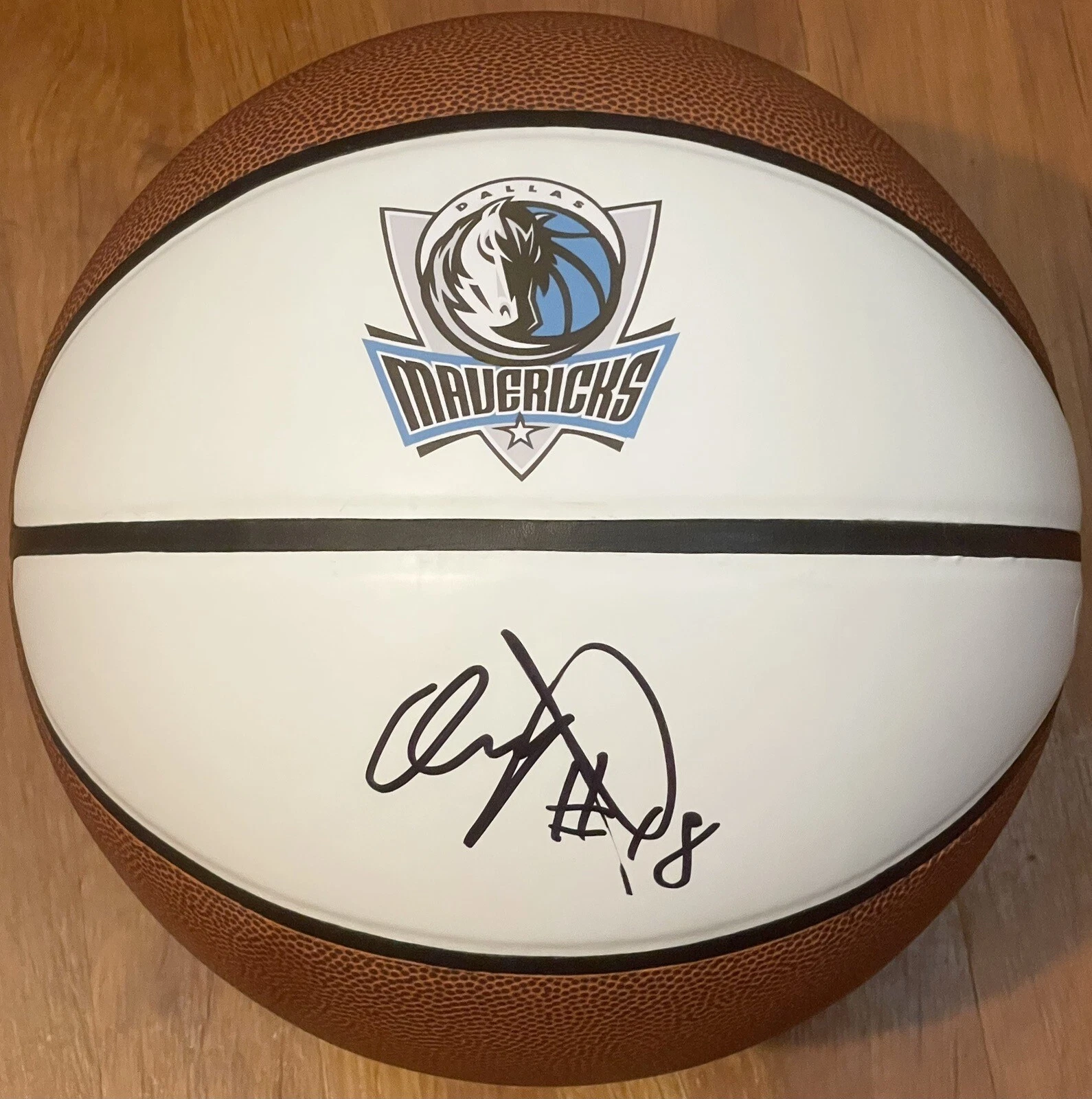 Olivier-Maxence Prosper Signed Autographed Dallas Mavericks Logo Basketball JSA