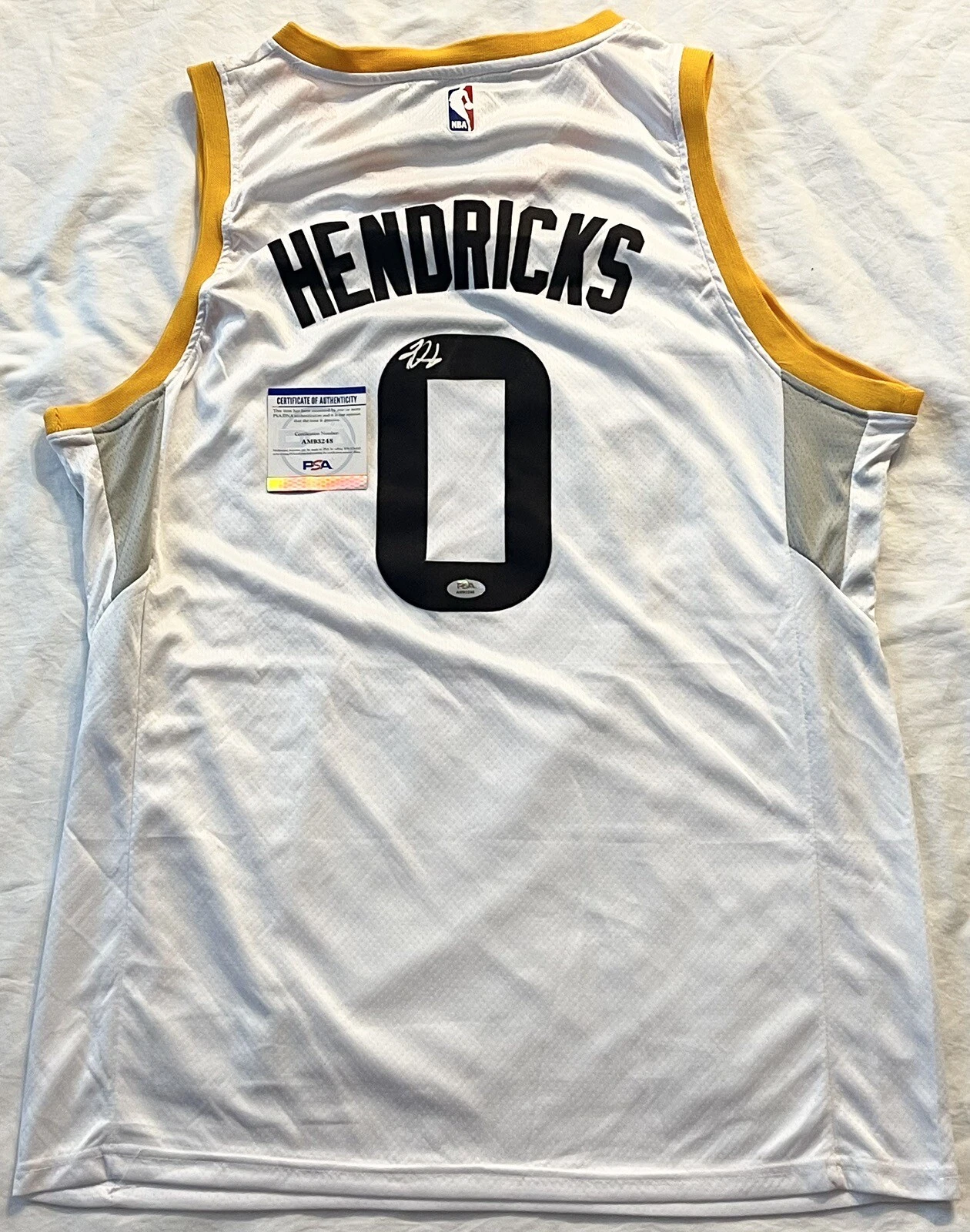 Taylor Hendricks Signed Autographed Utah Jazz Jersey PSA/DNA COA