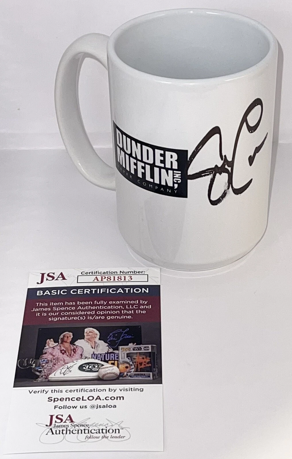 Steve Carrell Signed Auto Worlds Best Boss Mug The Office Michael Scott JSA COA