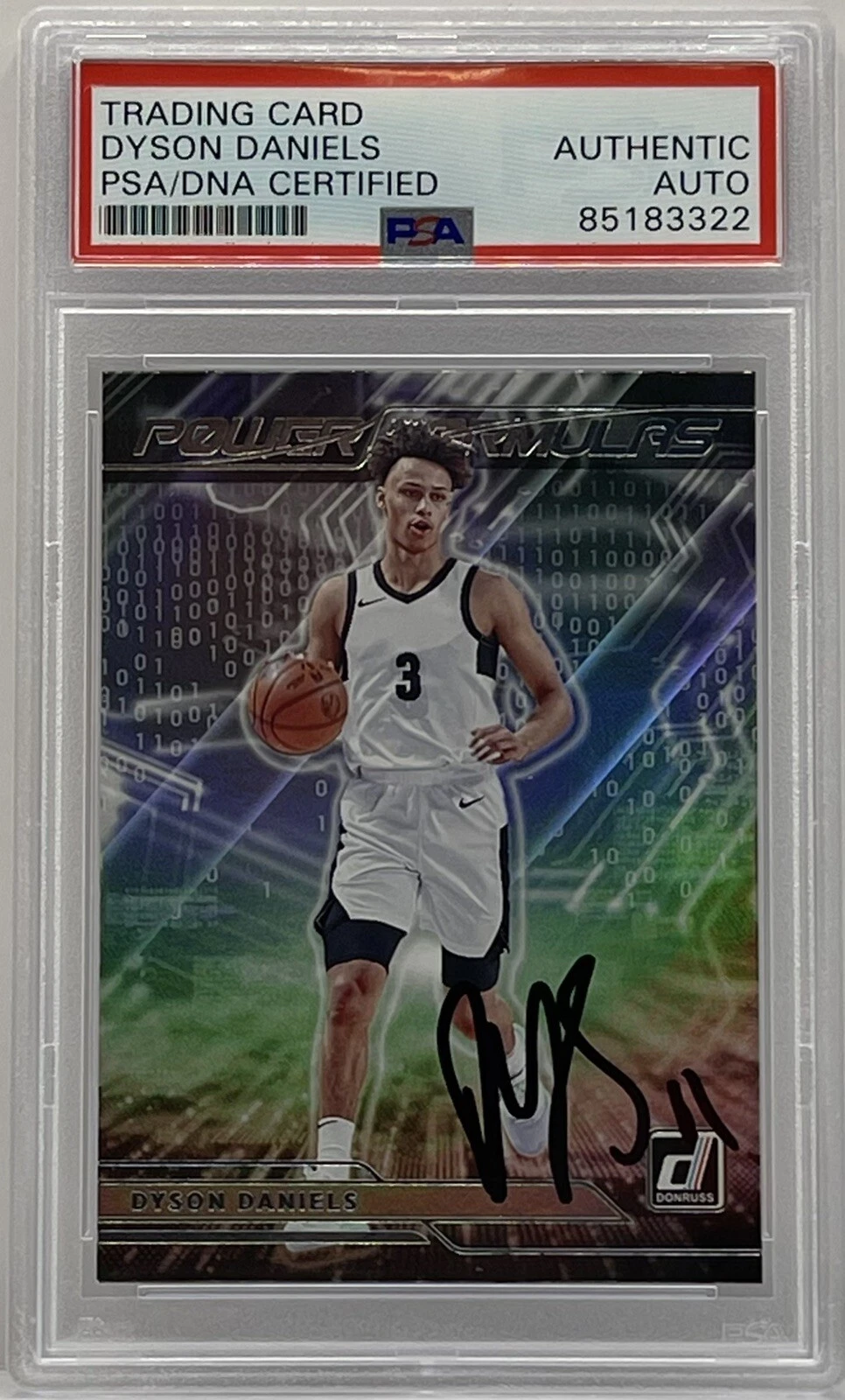 Dyson Daniels Signed 2022/2023 Donruss Chronicles Rookie Card PSA/DNA Slabbed