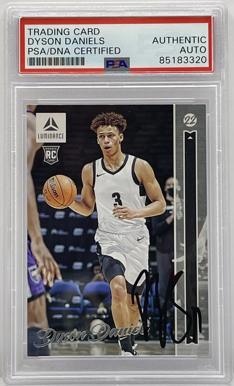 Dyson Daniels Signed 2022/2023 Luminance Chronicles Rookie Card PSA/DNA Slabbed
