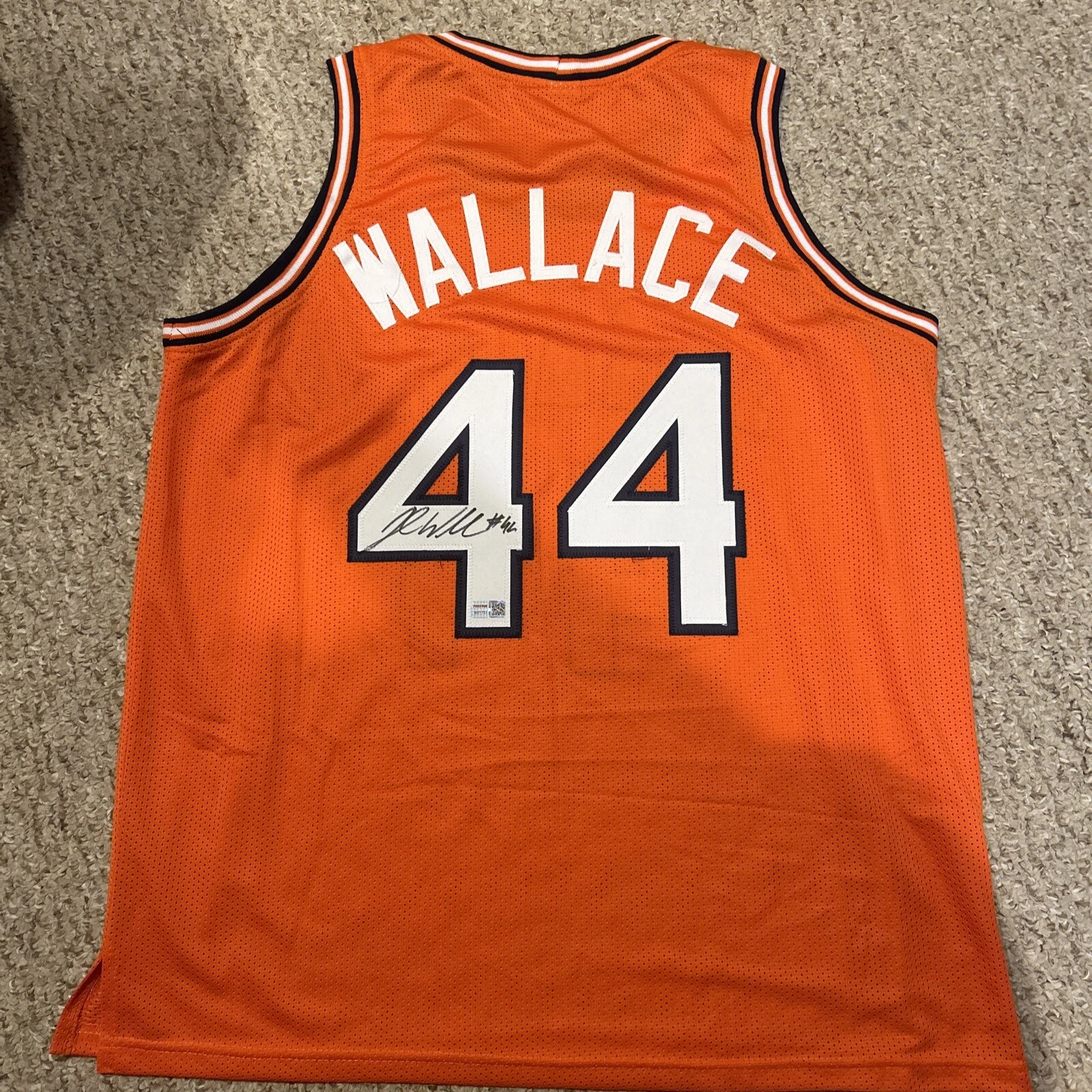SYRACUSE ORANGE- JOHN WALLACE SIGNED AUTOGRAPH JERSEY TRISTAR COA CUSE