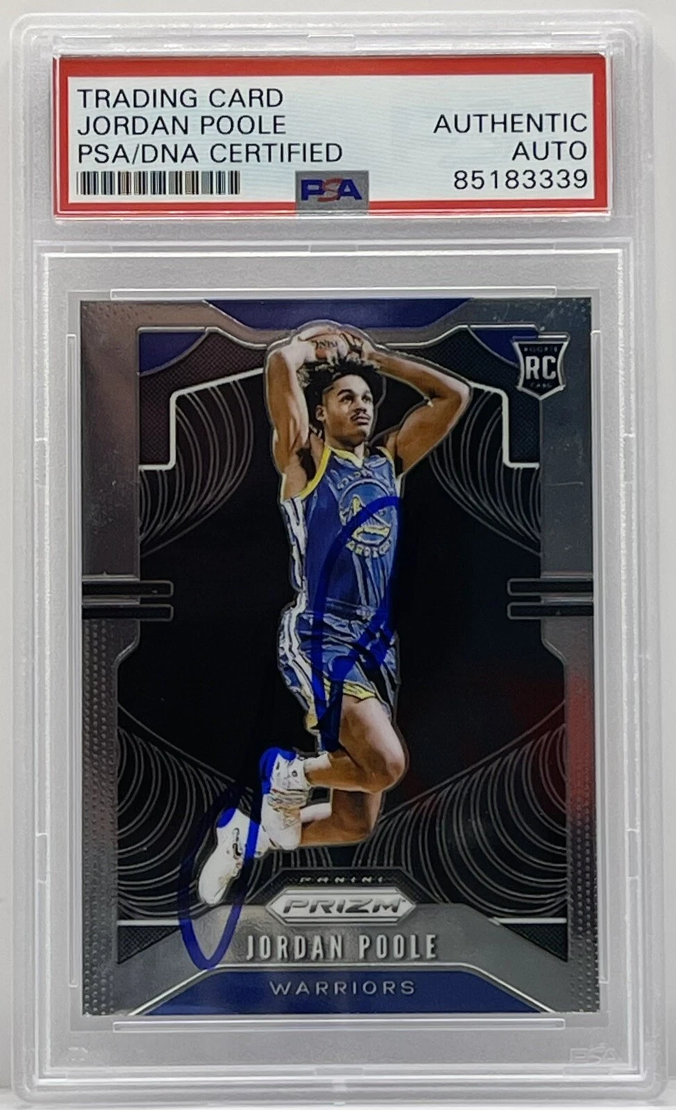 Jordan Poole Signed 2019/2020 Prizm Rookie Card PSA/DNA Slabbed Wizards Warriors