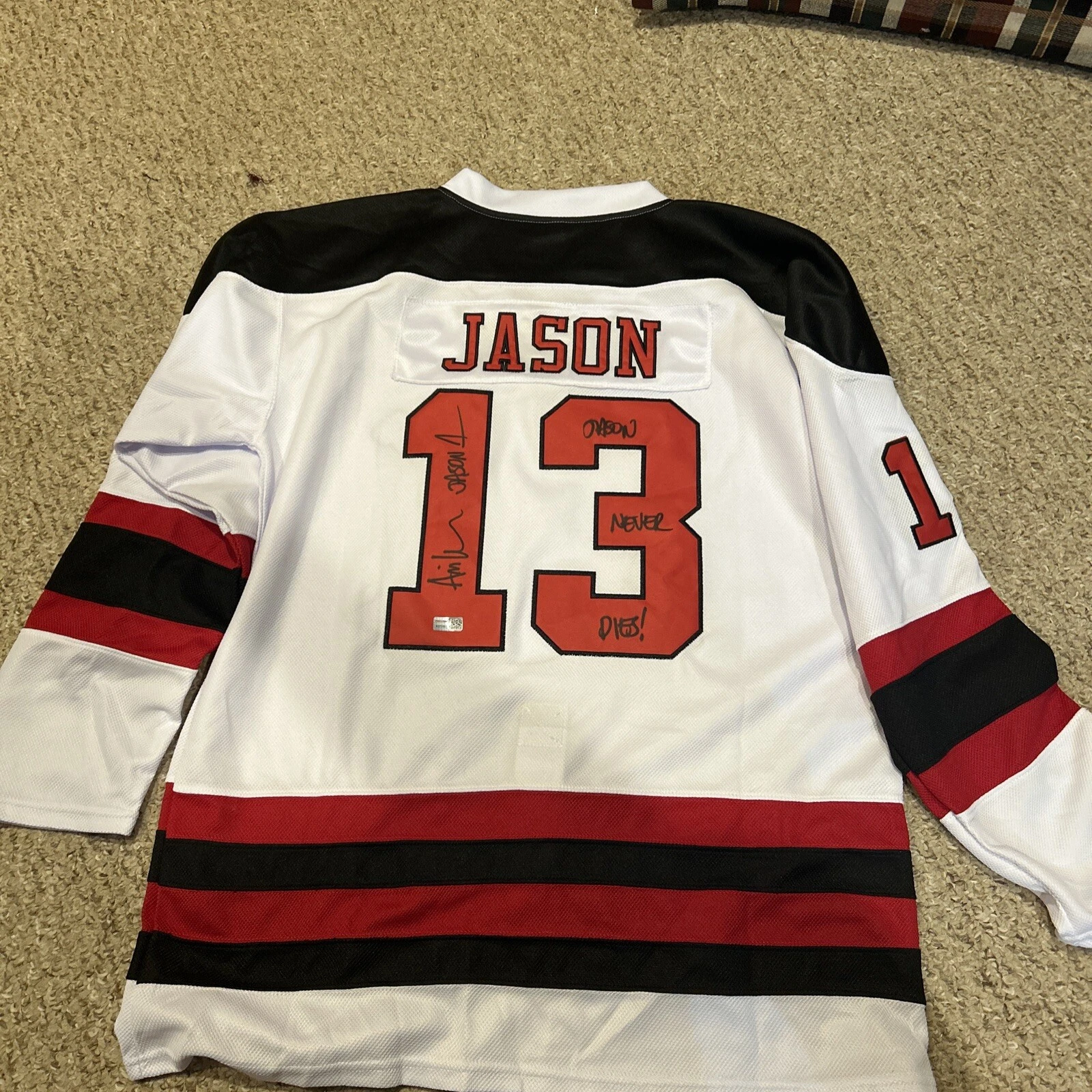 ARI LEHMAN SIGNED AUTOGRAPH JASON HOCKEY JERSEY TRISTAR COA FRIDAY THE 13th