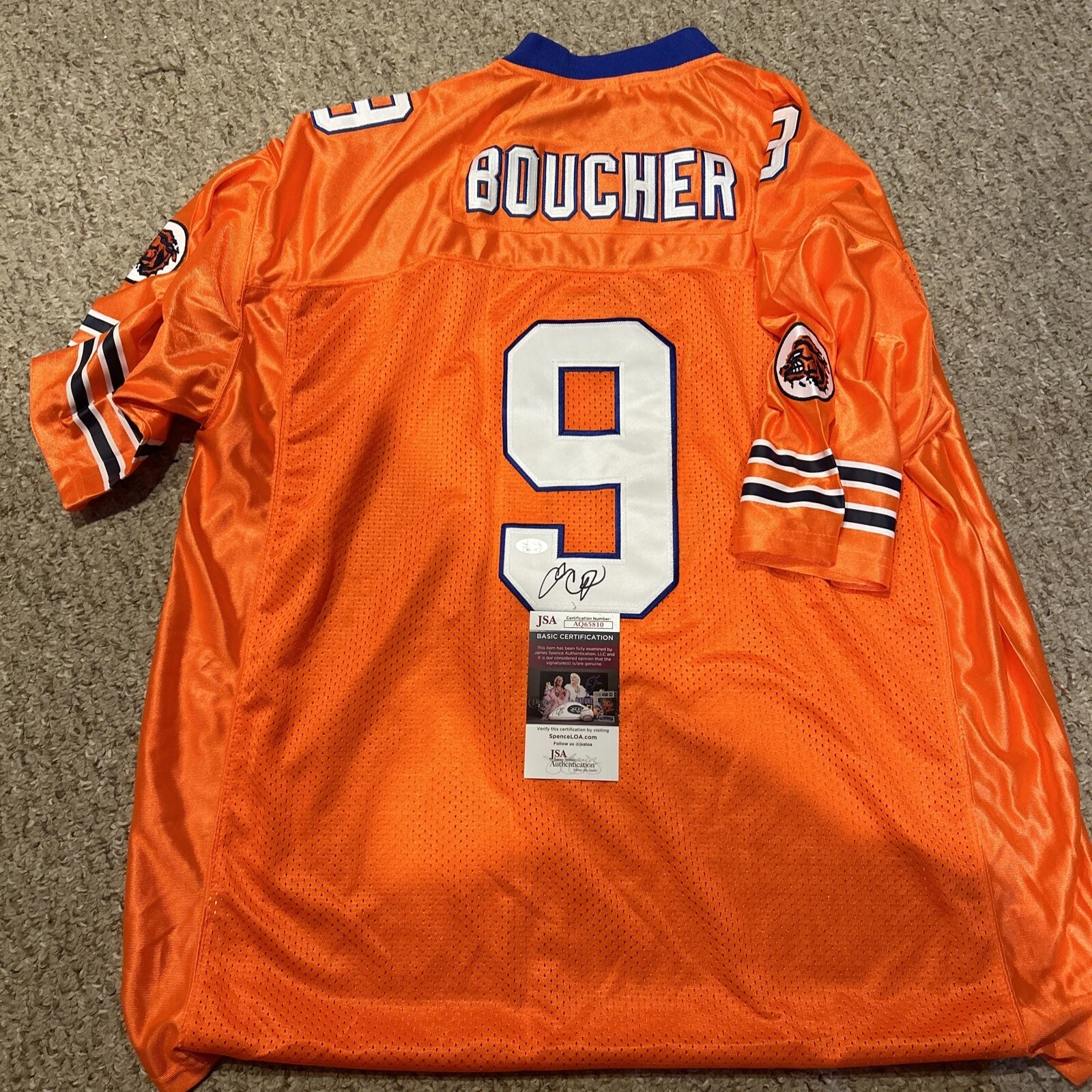 ADAM SANDLER SIGNED AUTOGRAPH JERSEY JSA COA THE WATERBOY BOUCHER #9