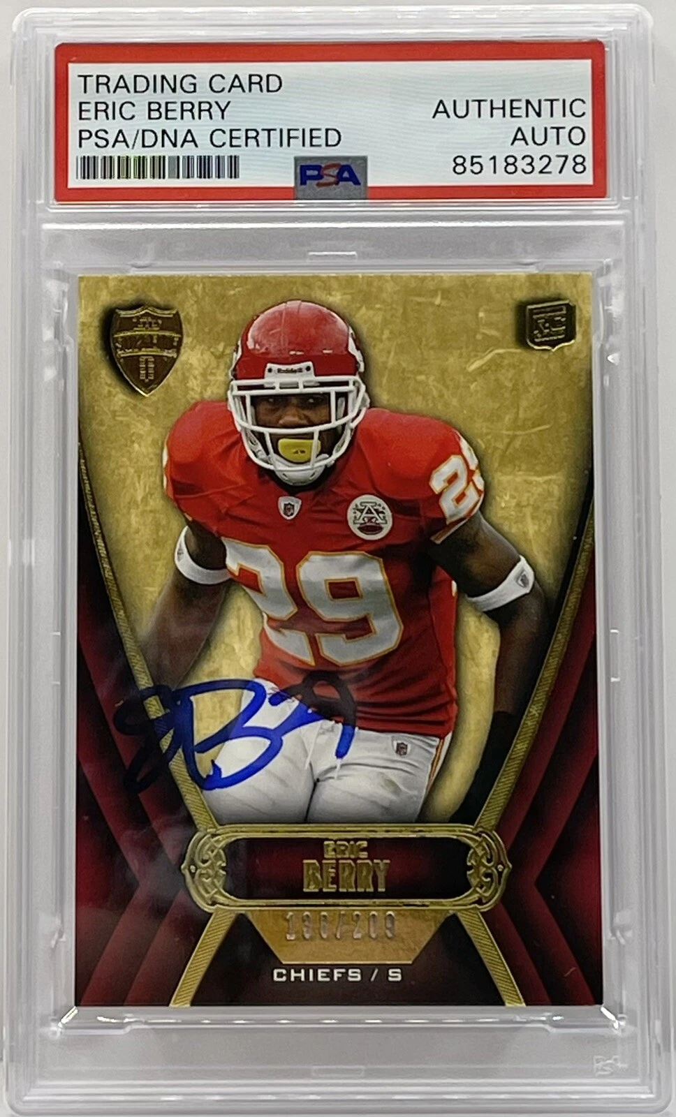 Eric Berry Signed Auto 2010 Topps Supreme Rookie Card PSA/DNA Slabbed Chiefs