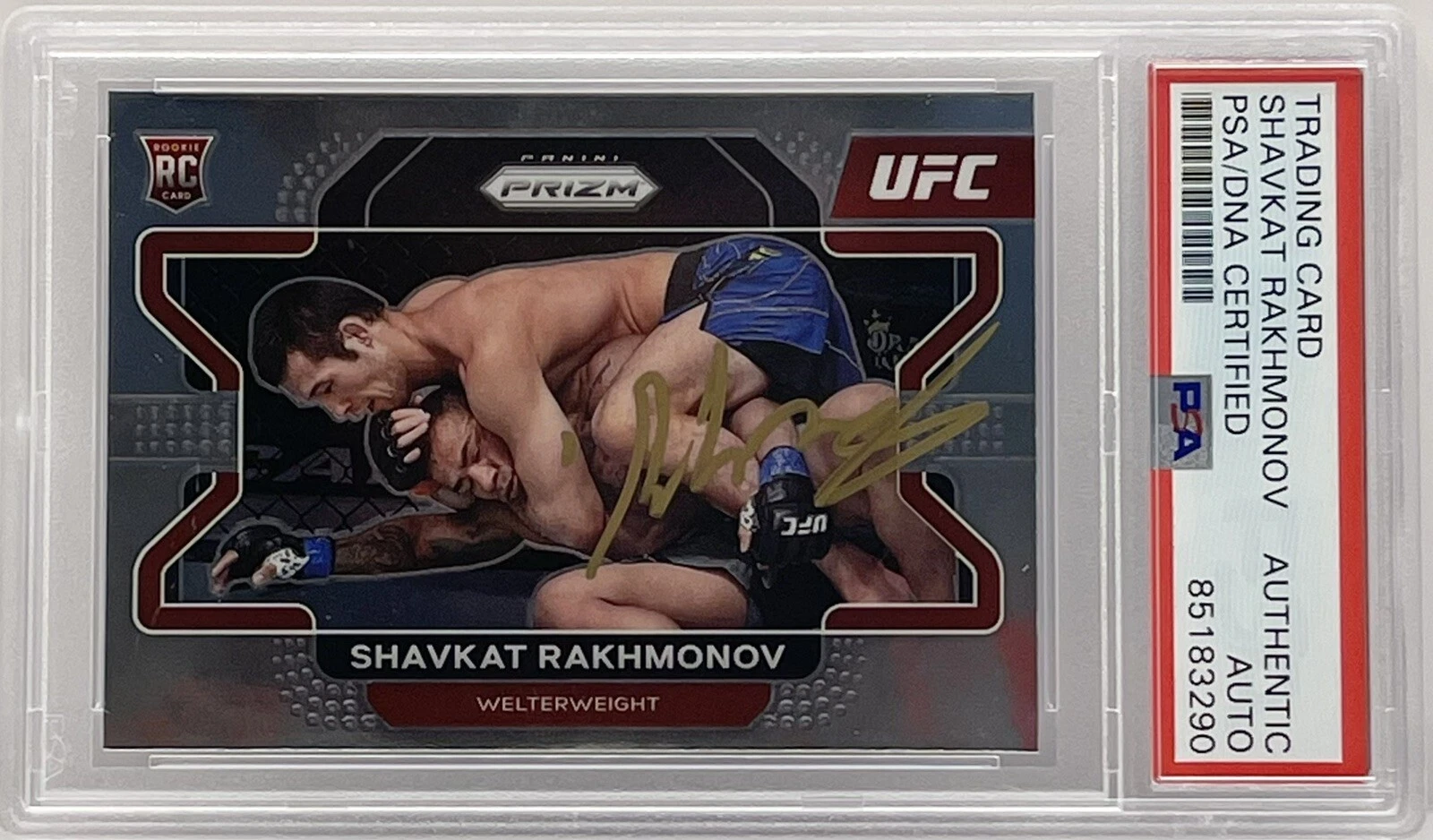 Shavkat Rakhmonov Signed 2022 Prizm Rookie Card PSA/DNA Slabbed UFC