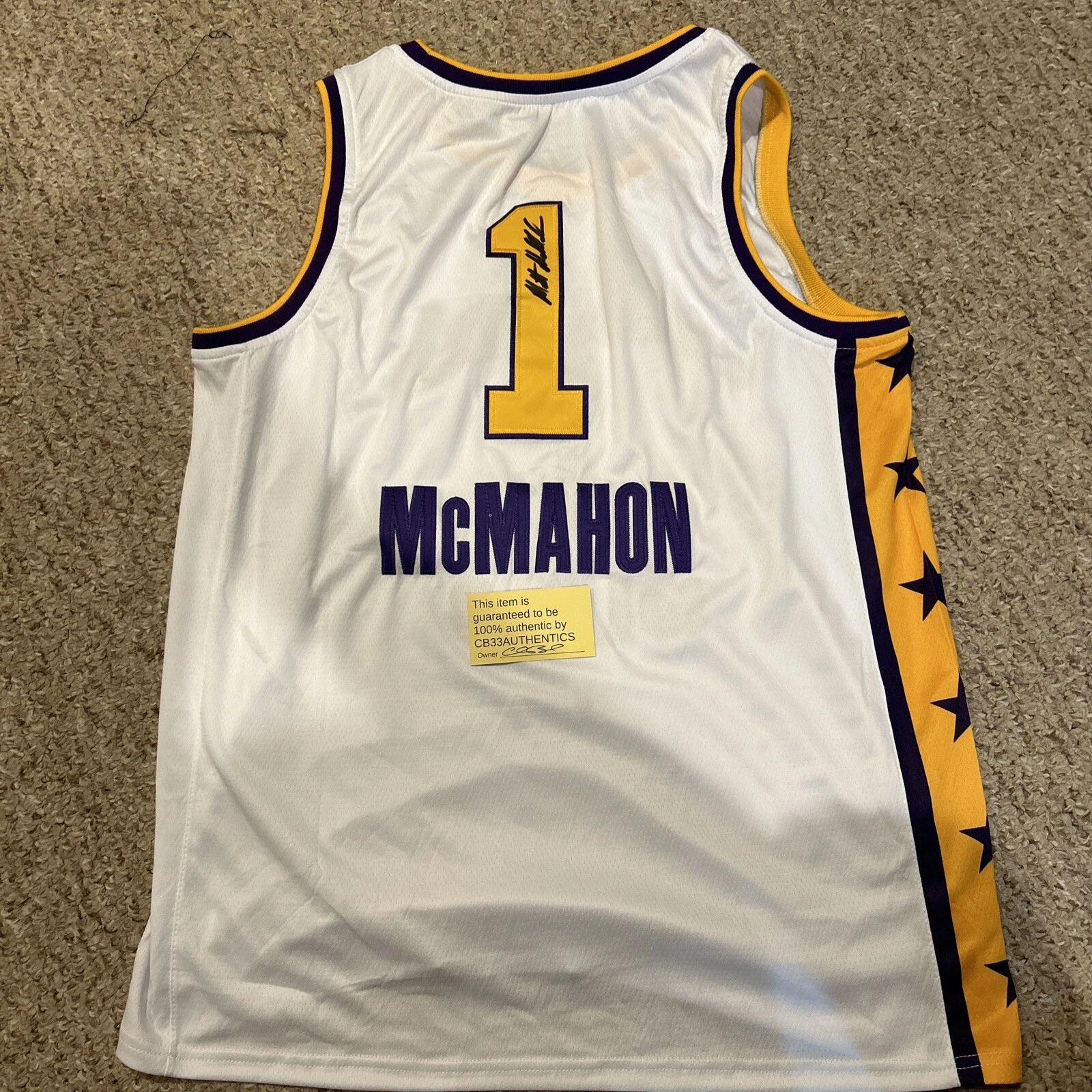 LSU TIGERS- MATT MCMAHON SIGNED AUTOGRAPH JERSEY COA BASKETBALL COACH