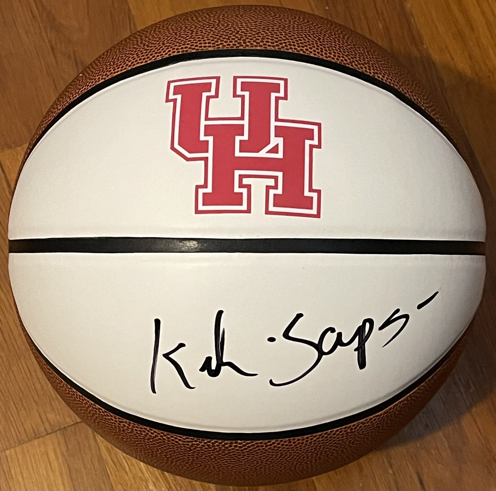 Kelvin Sampson Signed Autographed Houston Cougars Logo Basketball JSA COA