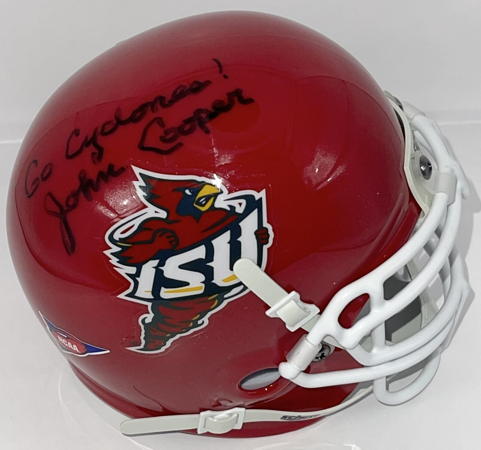 John Cooper Signed Autographed Iowa State Cyclones Mini Helmet PSA/DNA