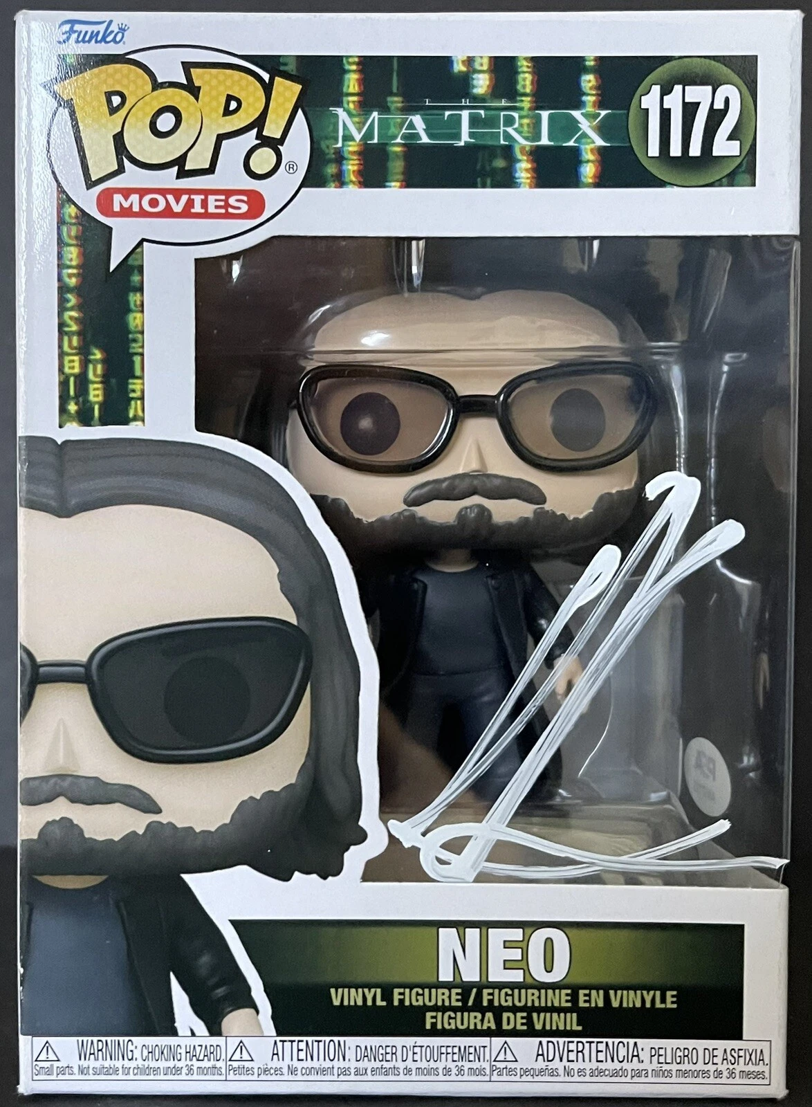 Keanu Reeves Signed Autographed Matrix NEO Funko Pop Vinyl PSA/DNA Paint Pen