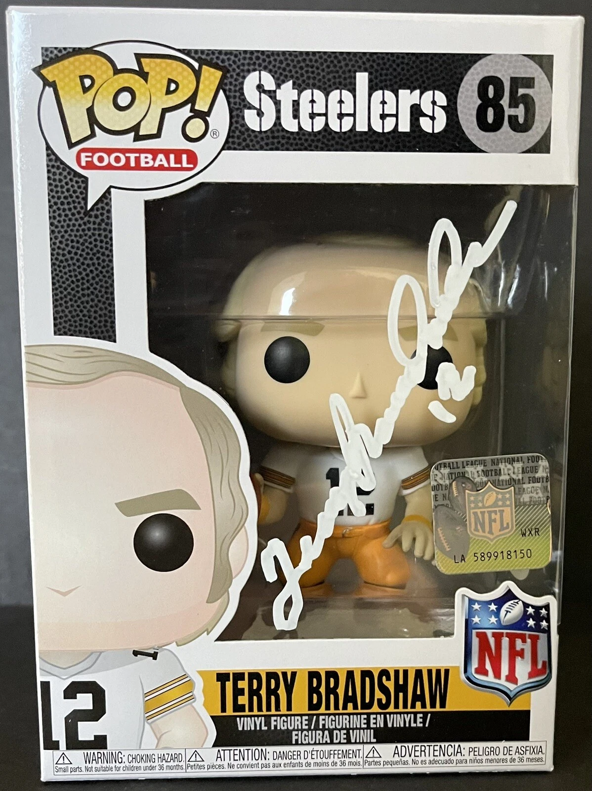 TERRY BRADSHAW SIGNED AUTOGRAPHED PITTSBURGH STEELERS FUNKO POP VINYL PSA/DNA COLLECTIBLE MEMORABILIA