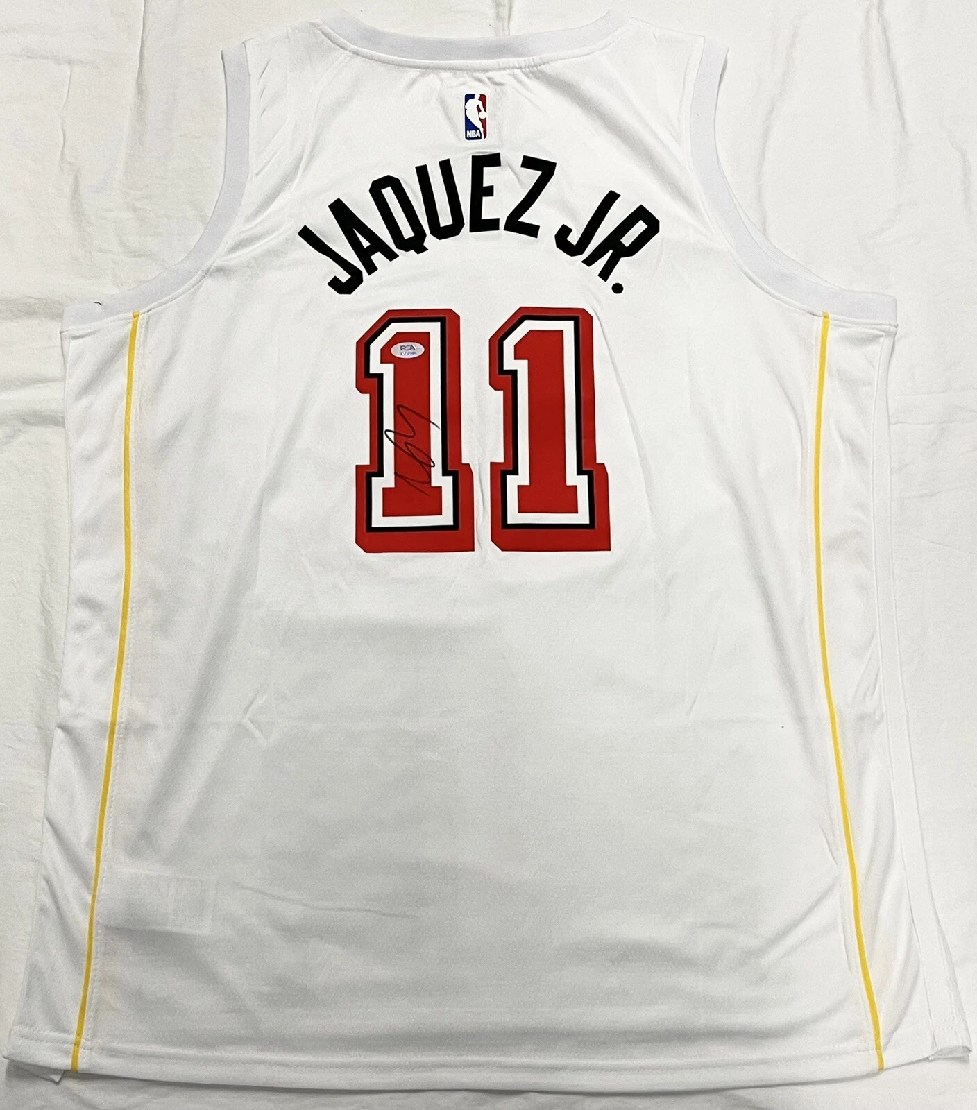 Jaime Jaquez Jr. Signed Autographed Miami Heat White City Jersey PSA/DNA