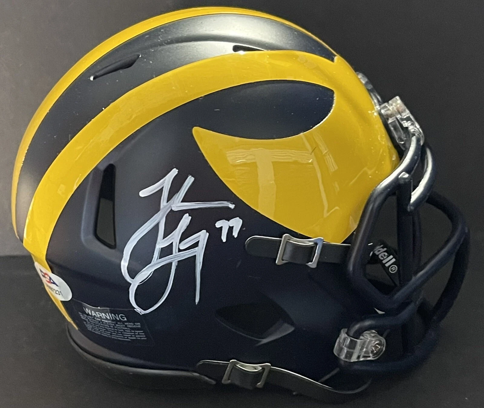 Jake Long Signed Autographed Michigan Wolverines Mini Helmet PSA/DNA #1 Pick