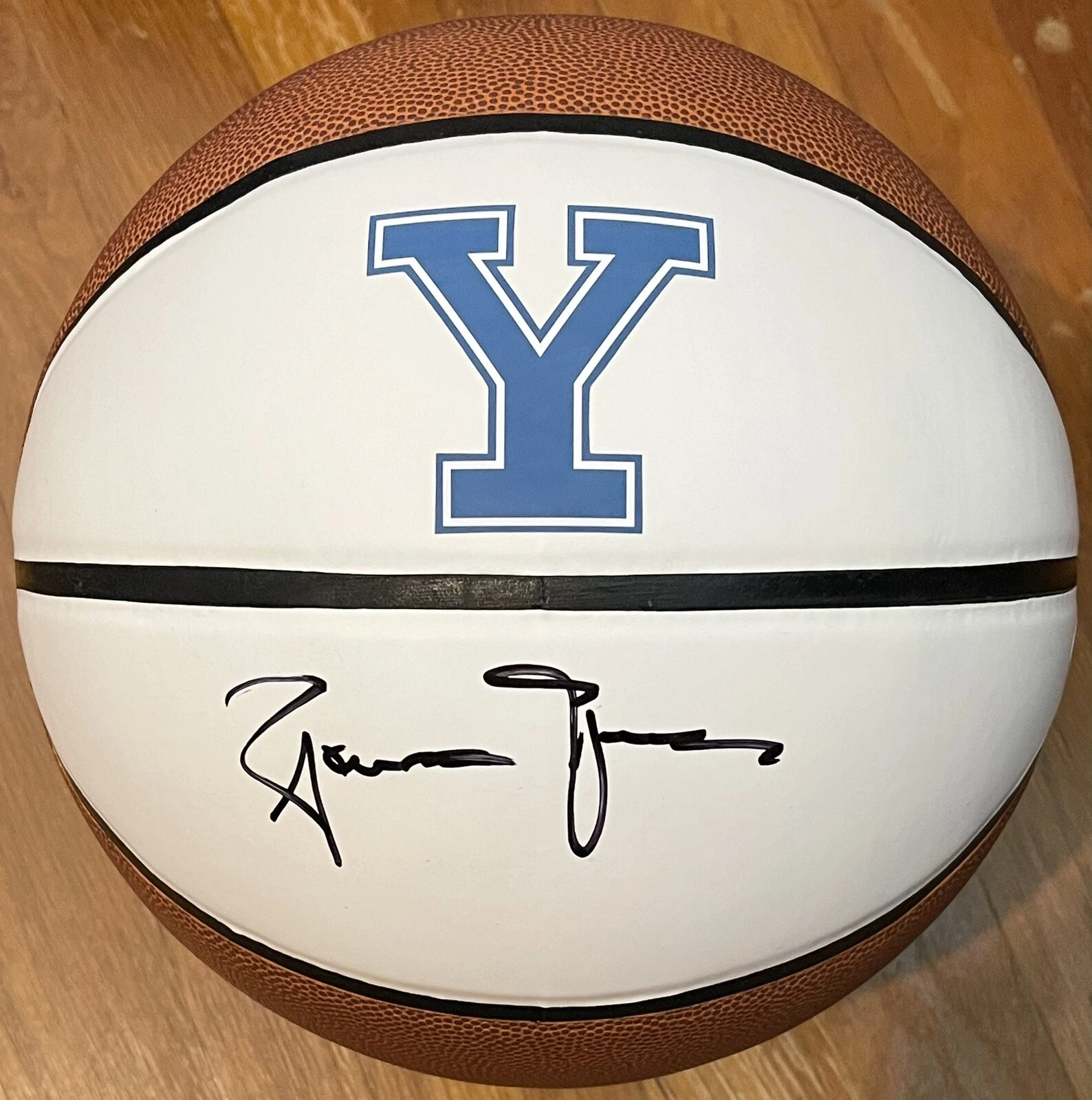 James Jones Signed Autographed Yale Bulldogs Logo Basketball JSA COA