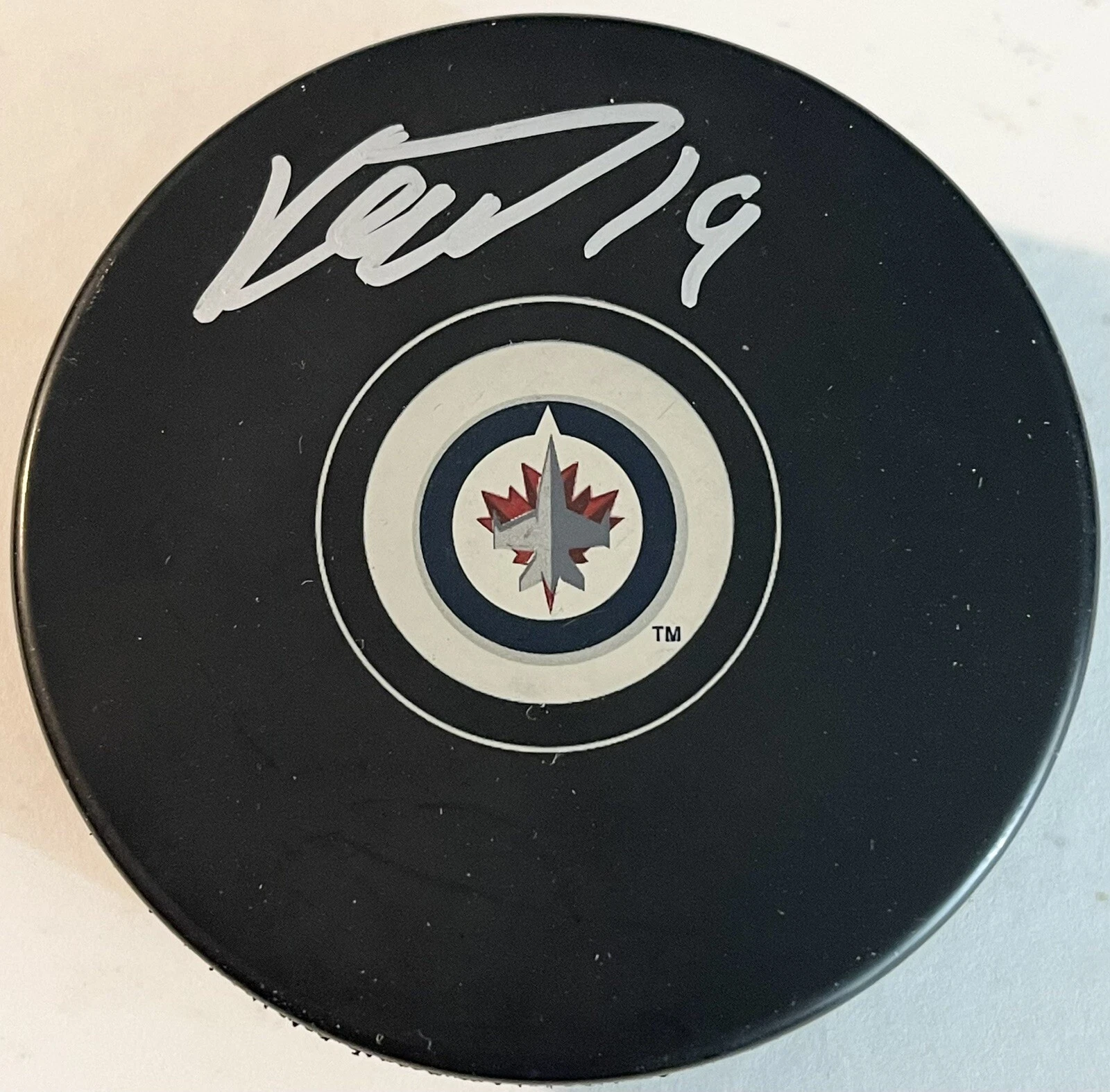 David Gustafsson Signed Autographed Winnipeg Jets NHL Puck PSA/DNA COA