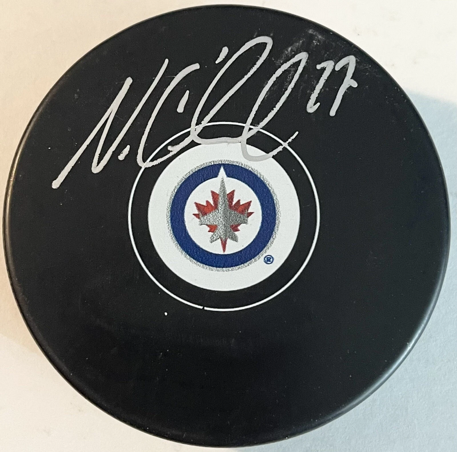 Nikolaj Ehlers Signed Autographed Winnipeg Jets NHL Puck PSA/DNA COA