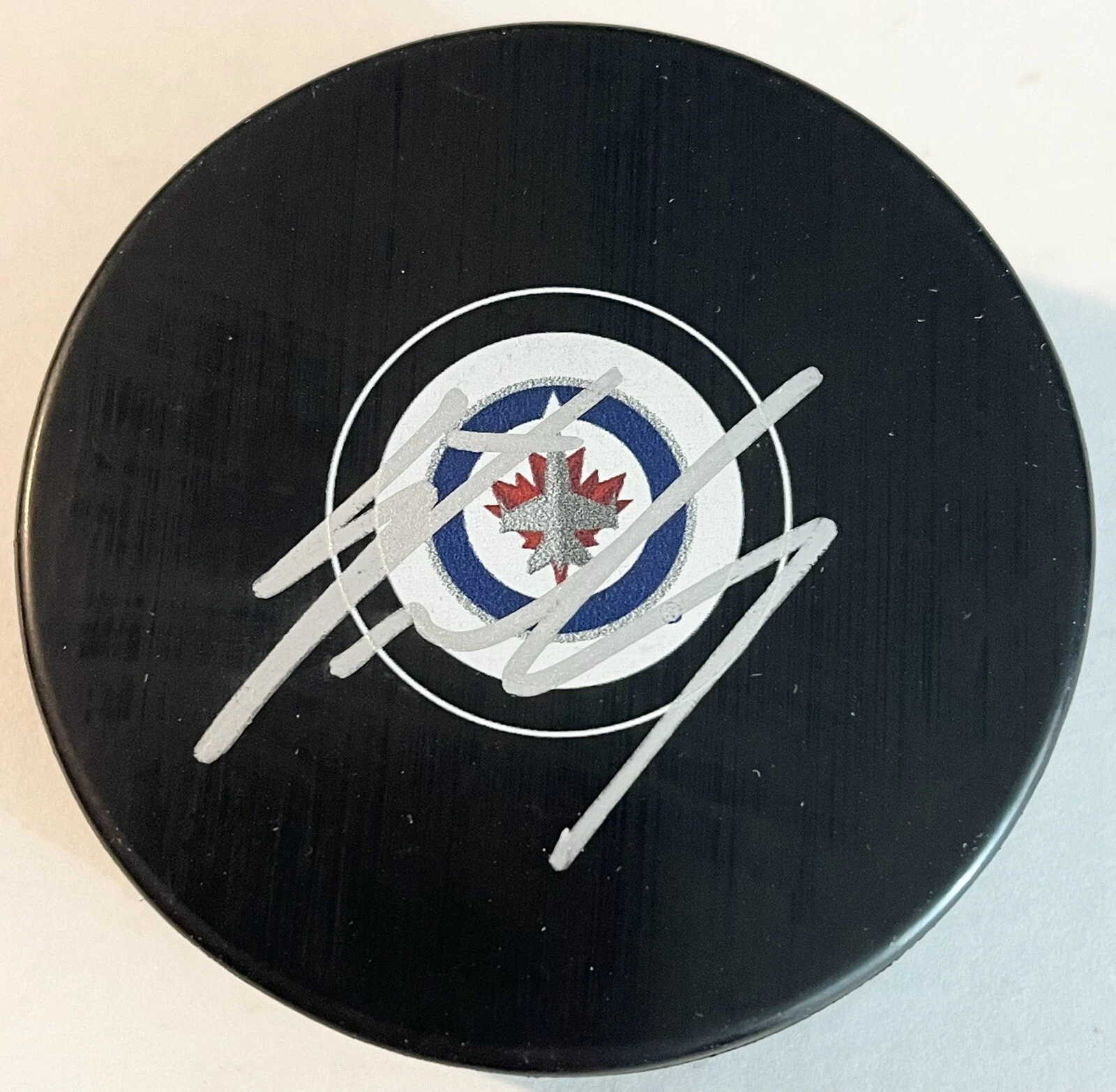 Logan Stanley Signed Autographed Winnipeg Jets NHL Puck PSA/DNA COA
