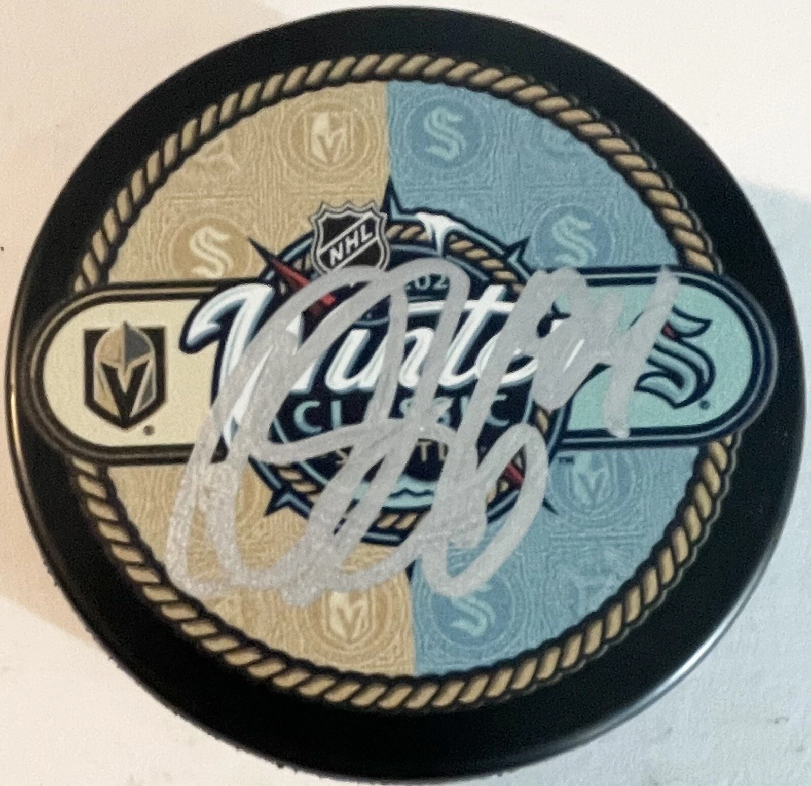 Devin Shore Signed Autographed Seattle Kracken Winter Classic Puck PSA/DNA