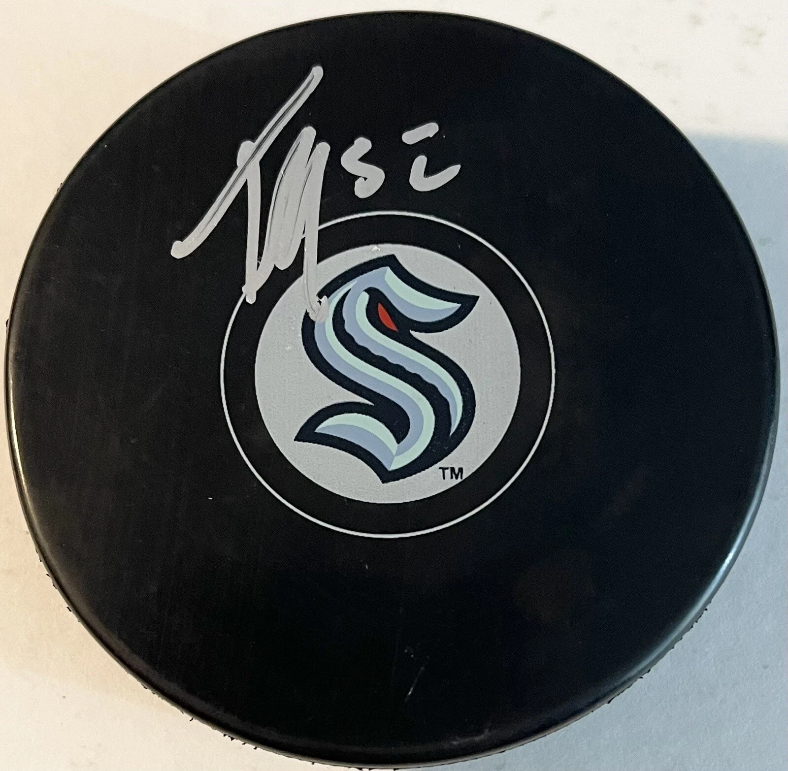 Tye Kartye Signed Autographed Seattle Kracken Logo Hockey Puck PSA/DNA