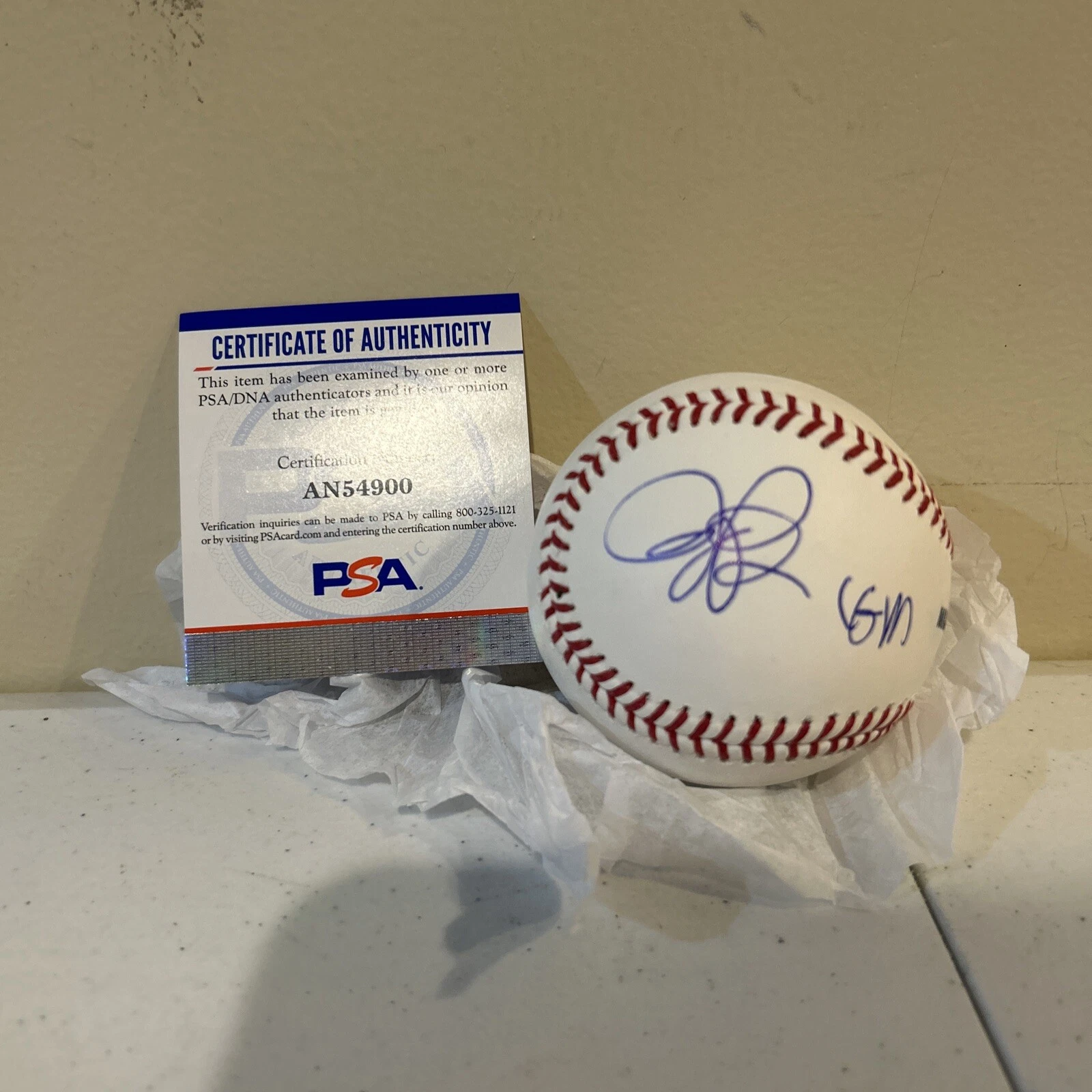 JIM BREUER SIGNED AUTOGRAPH ROMLB BASEBALL PSA COA LETS GO METS HALF BAKED