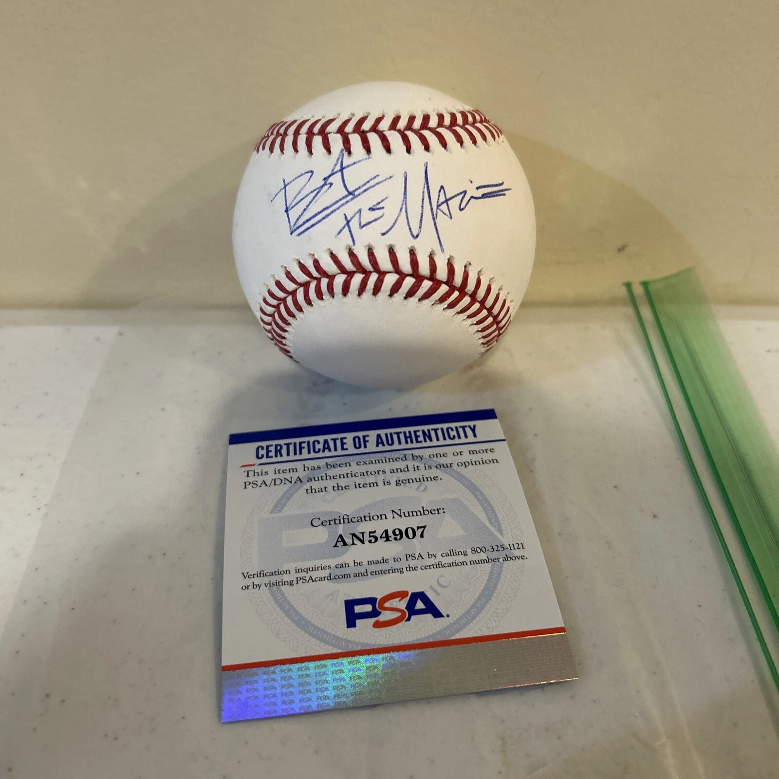 BERT KREISCHER THE MACHINE SIGNED AUTOGRAPH ROMLB BASEBALL PSA COA COMEDIAN
