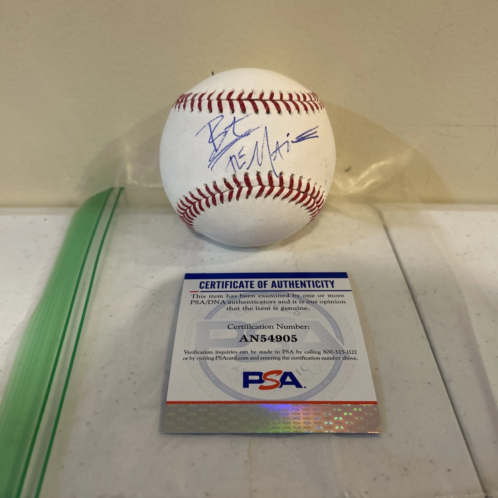 BERT KREISCHER THE MACHINE SIGNED AUTOGRAPH ROMLB BASEBALL PSA COA COMEDIAN