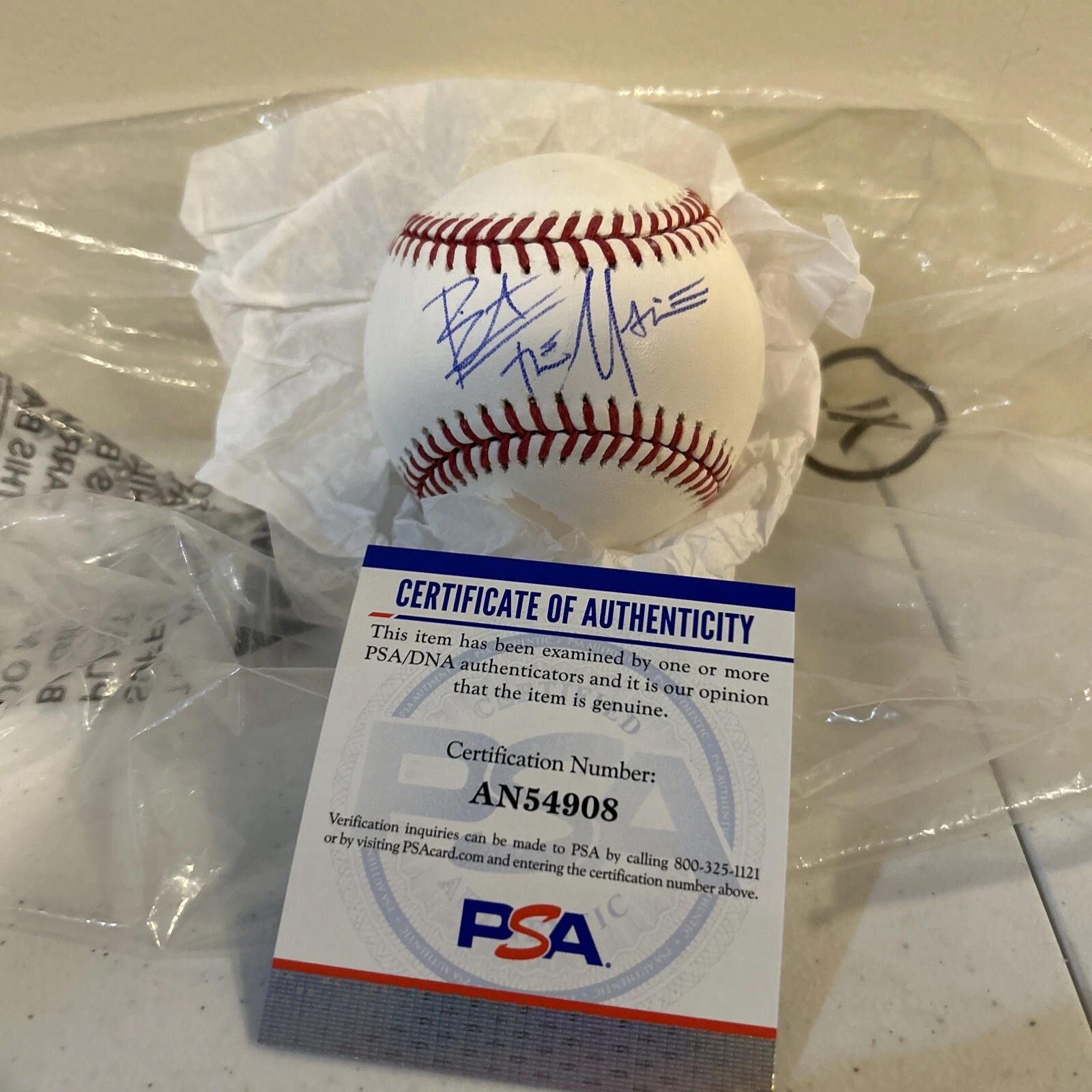 BERT KREISCHER THE MACHINE SIGNED AUTOGRAPH ROMLB BASEBALL PSA COA COMEDIAN