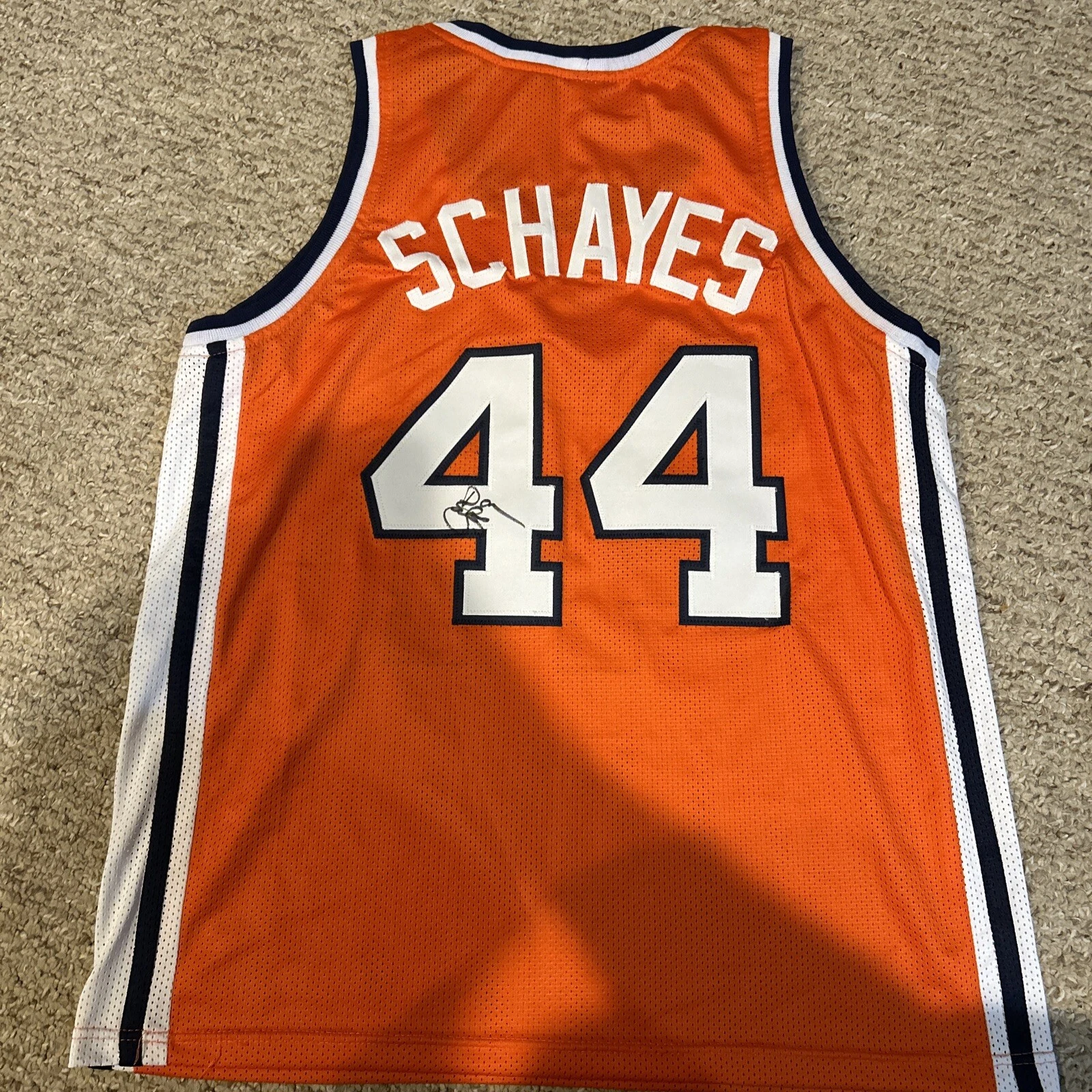 SYRACUSE ORANGE- DANNY SCHAYES SIGNED AUTOGRAPH JERSEY COA CUSE NBA STAR