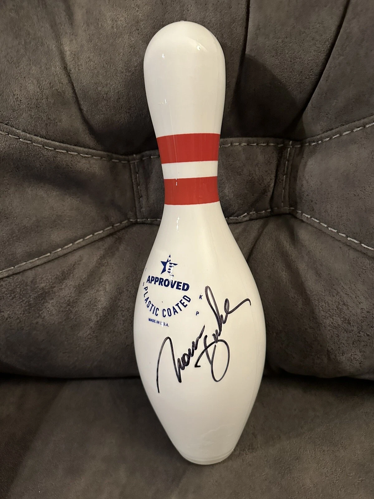 Norm Duke Brunswick PBA Signed Unused Bowling Pin Autographed Unique