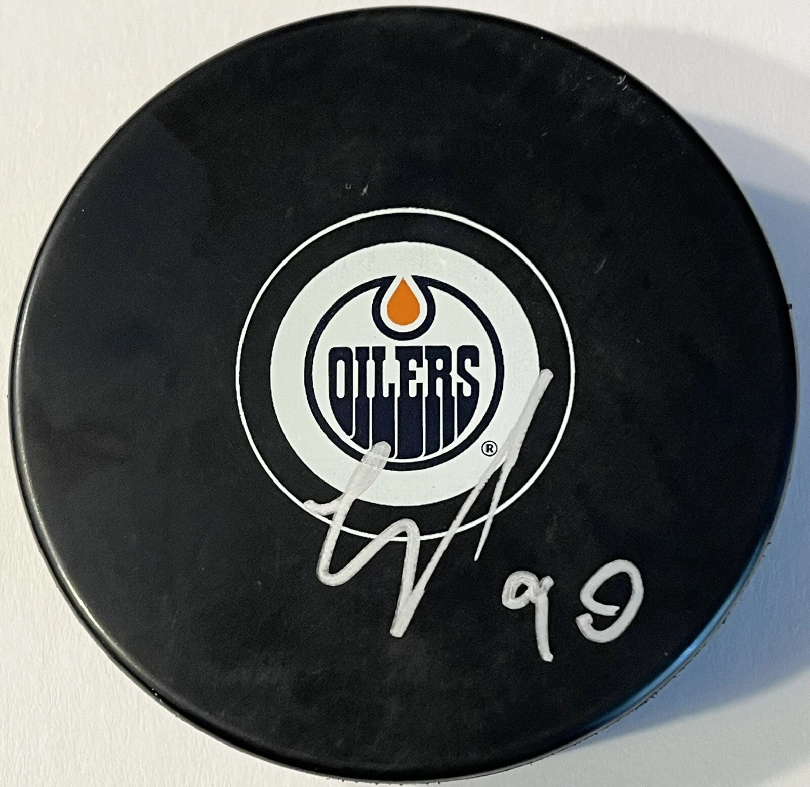 Corey Perry Signed Autographed Edmonton Oilers Logo Hockey Puck PSA/DNA