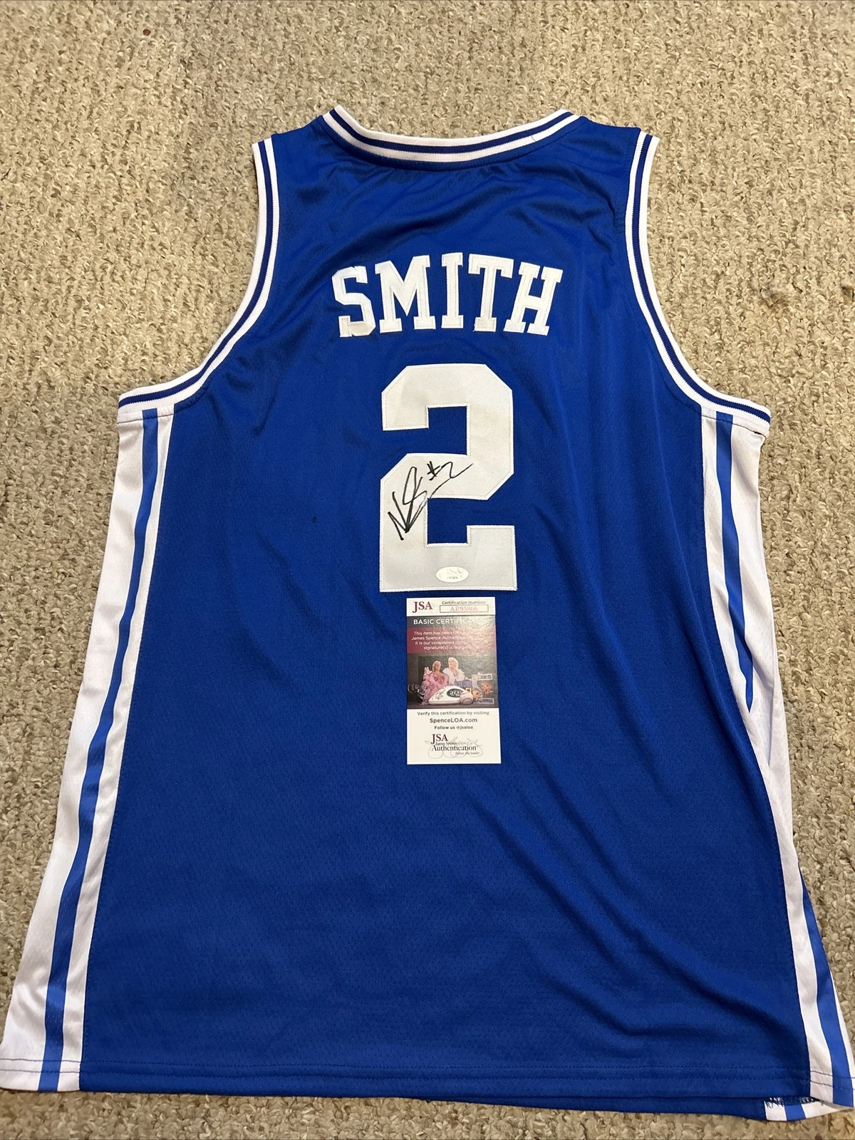 DUKE BLUE DEVILS- NOLAN SMITH SIGNED AUTOGRAPH JERSEY JSA COA ALL AMERICAN