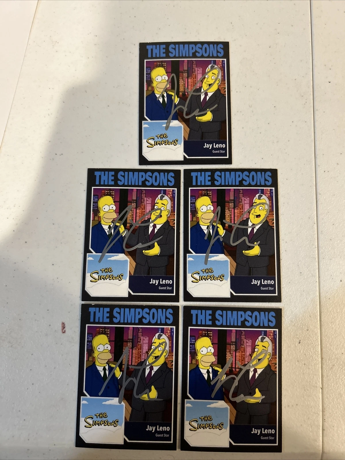 JAY LENO SIGNED AUTOGRAPH CUSTOM TRADING CARD THE SIMPSONS COA