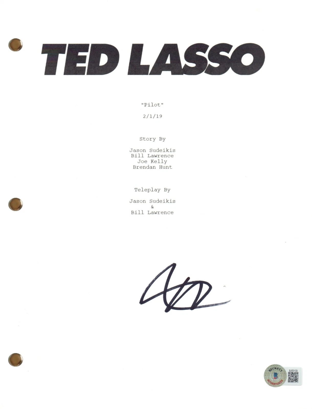 Keeley Hazell Signed Autograph Ted Lasso Pilot Script Screenplay Bex Beckett COA