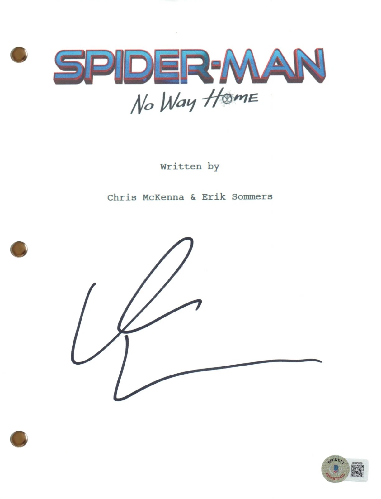 WILLEM DAFOE SIGNED AUTOGRAPH SPIDER-MAN NO WAY HOME MOVIE SCRIPT BECKETT COA COLLECTIBLE MEMORABILIA