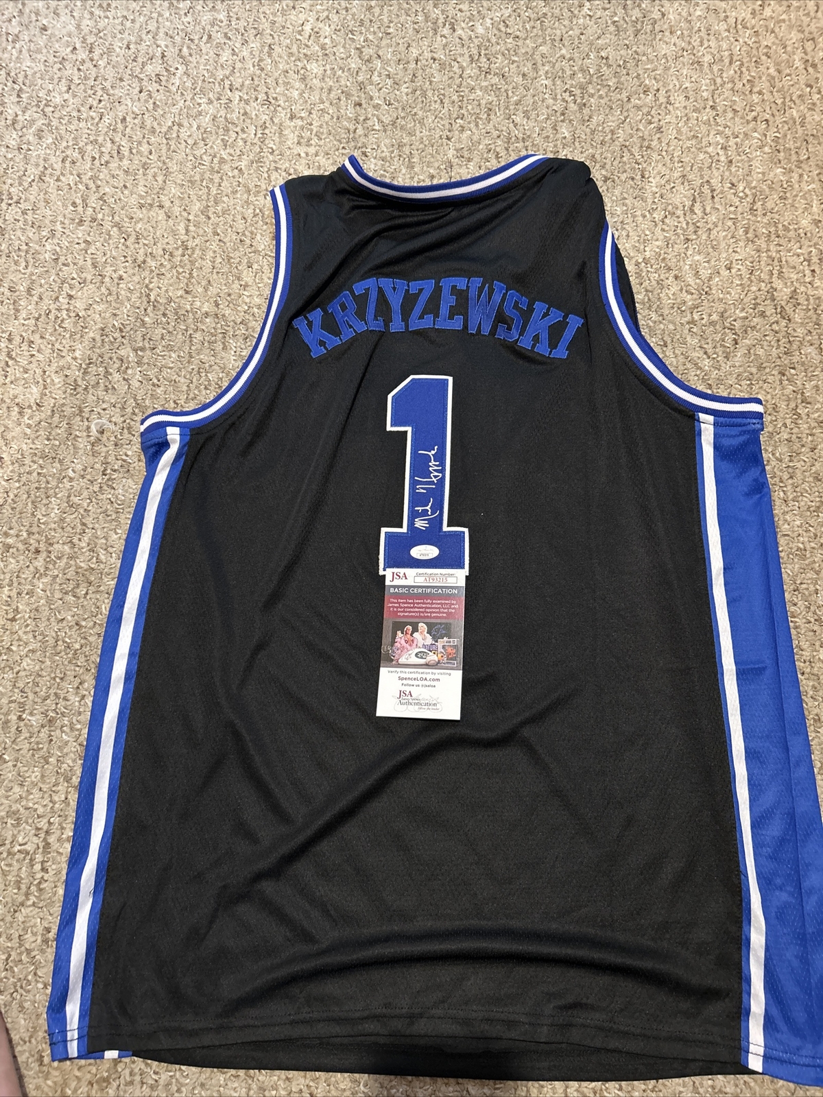 DUKE BLUE DEVILS- MIKE KRZYZEWSKI SIGNED AUTOGRAPH JERSEY JSA COA HOF COACH