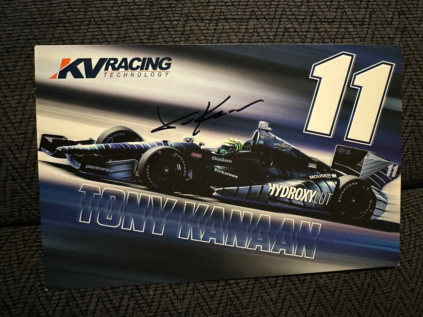 Tony Kanaan Indy 500 Signed Car Promo Hero Card Indianapolis Win 2013