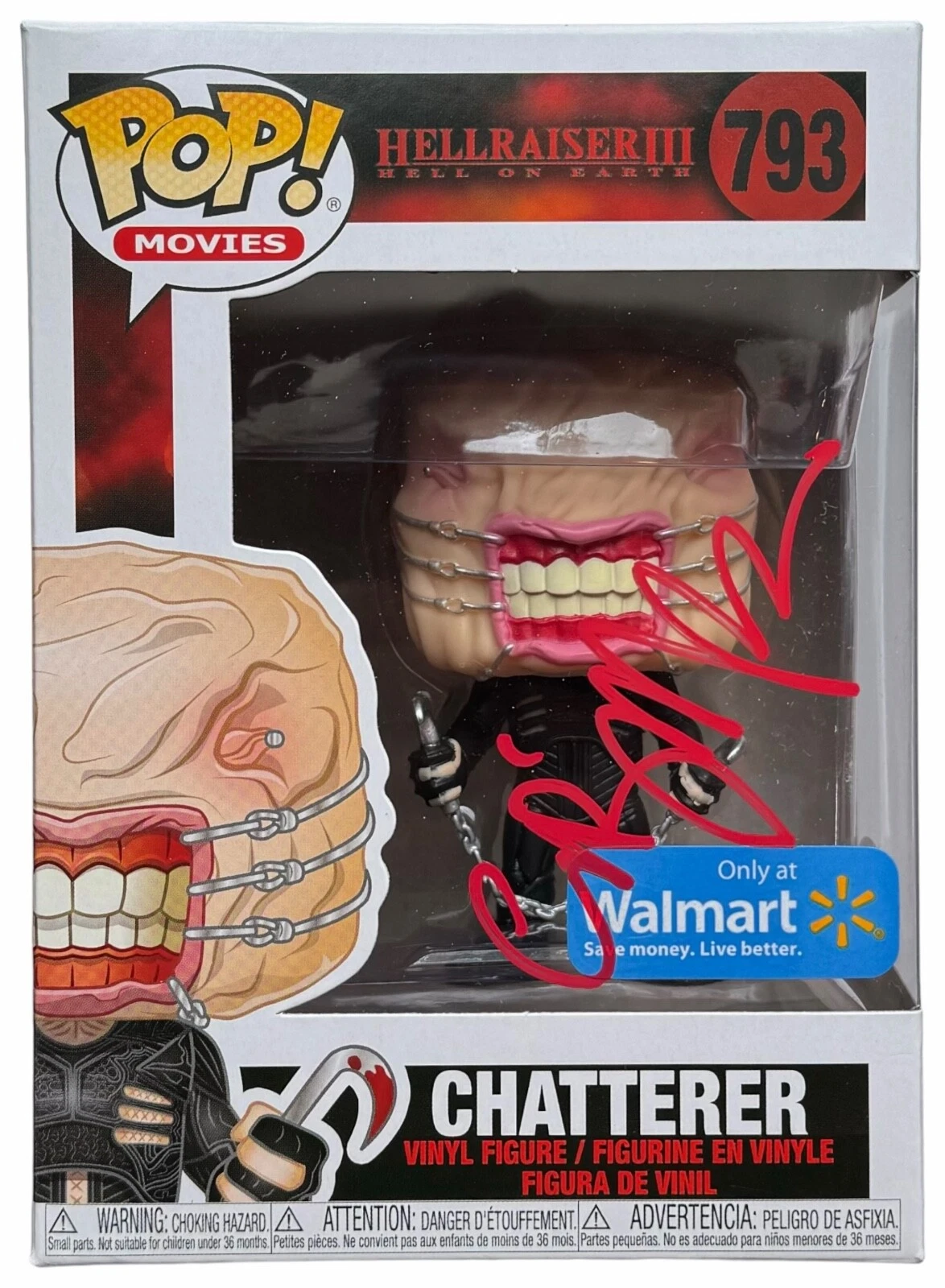 Clive Barker Signed Autograph Funko Pop Hellraiser Chatterer #793 Beckett COA