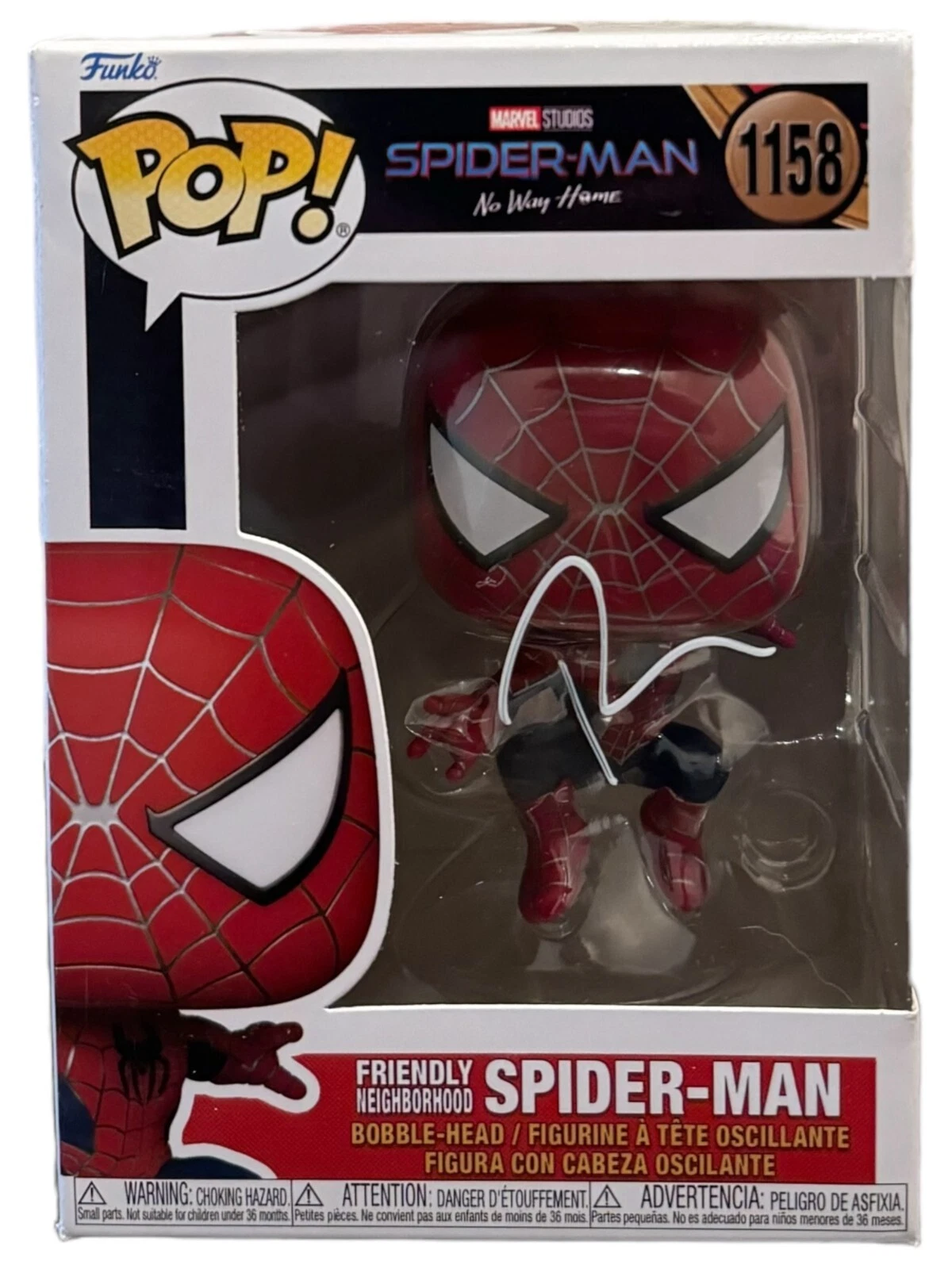 Tobey Maguire Signed Funko Pop Spider-Man No Way Home 1158 Autograph Beckett COA