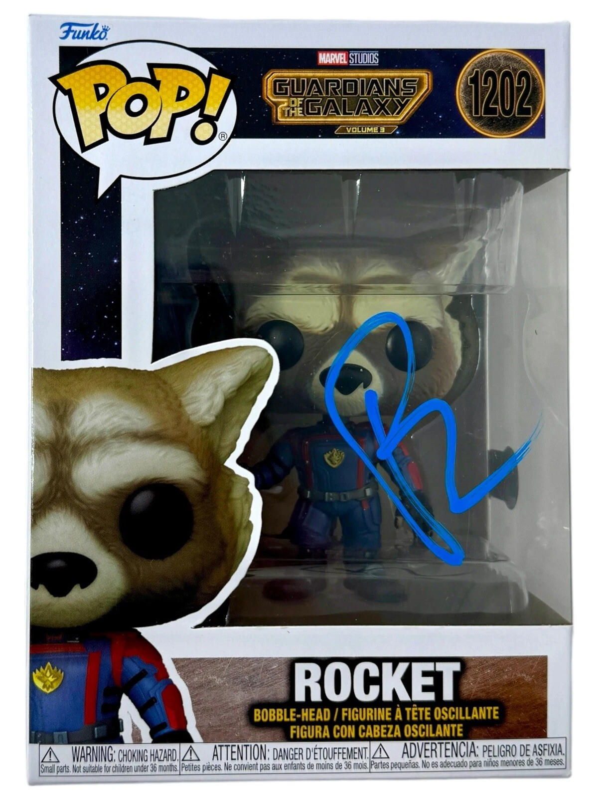 Bradley Cooper Signed Autograph Funko Pop Guardians of The Galaxy Rocket BAS COA