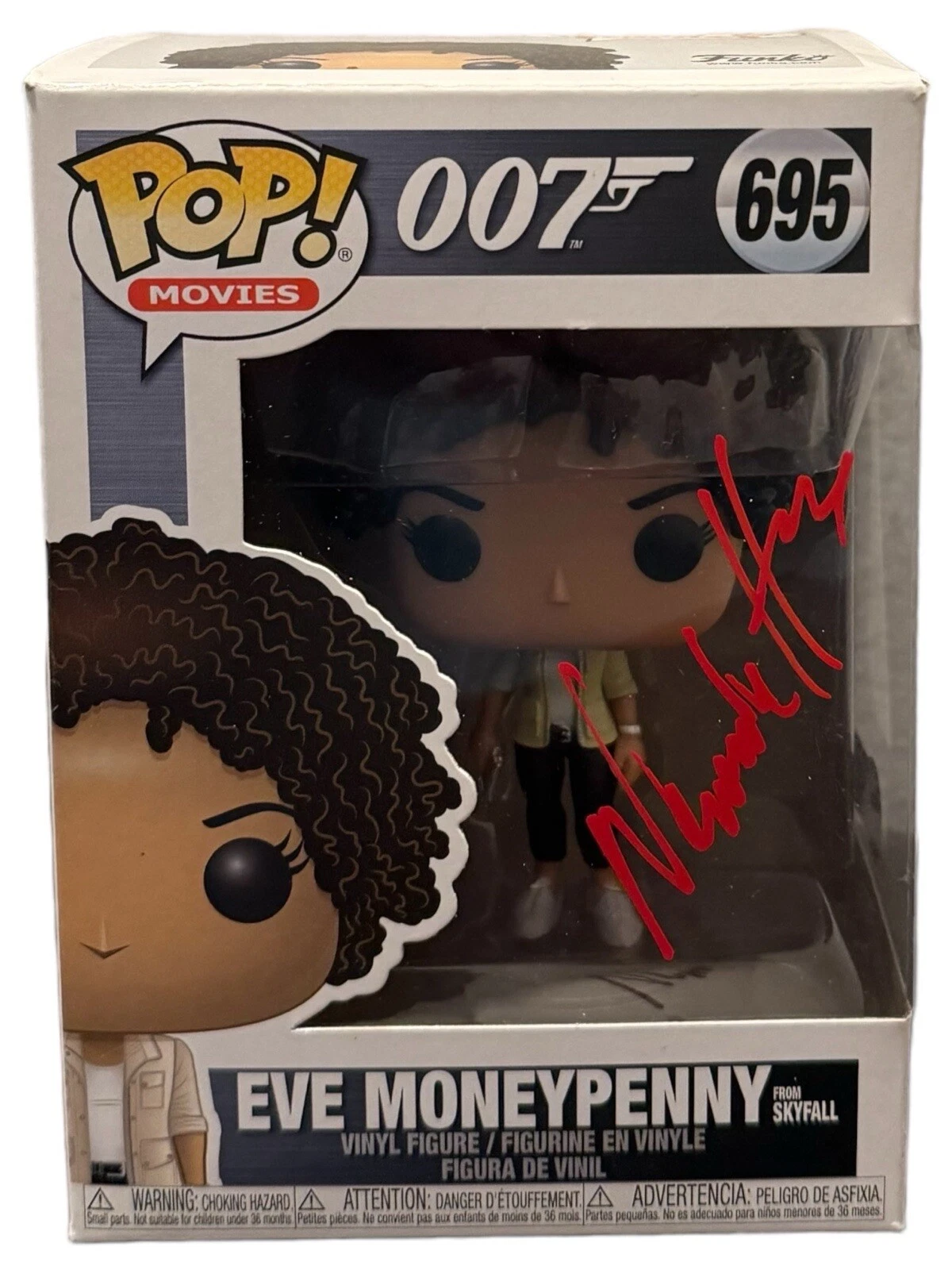 Naomie Harris Signed Autograph Skyfall Funko Pop Eve Moneypenny James Bond BAS